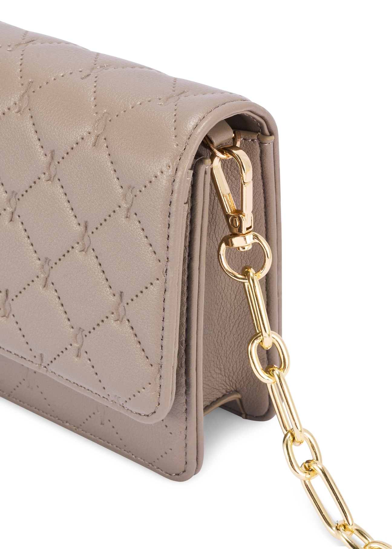 Malá dámska kabelka v chladnej hnedej farbe TOREC-1178-1K(W26), detail produktu na bielom pozadí.