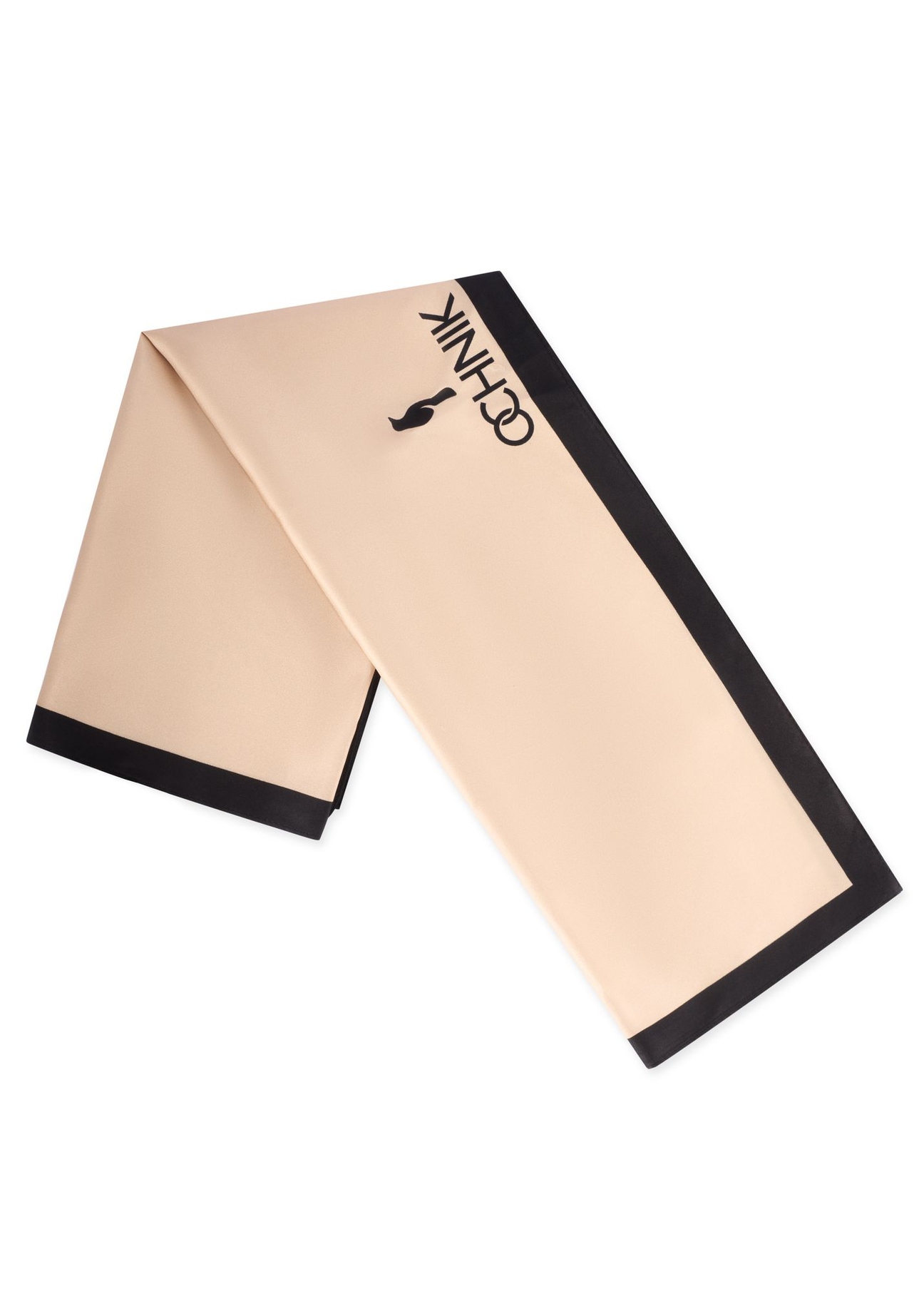 Béžová dámska šatka SZADT-0187-1B(W26) - pohľad spredu na produkt, na bielom pozadí.