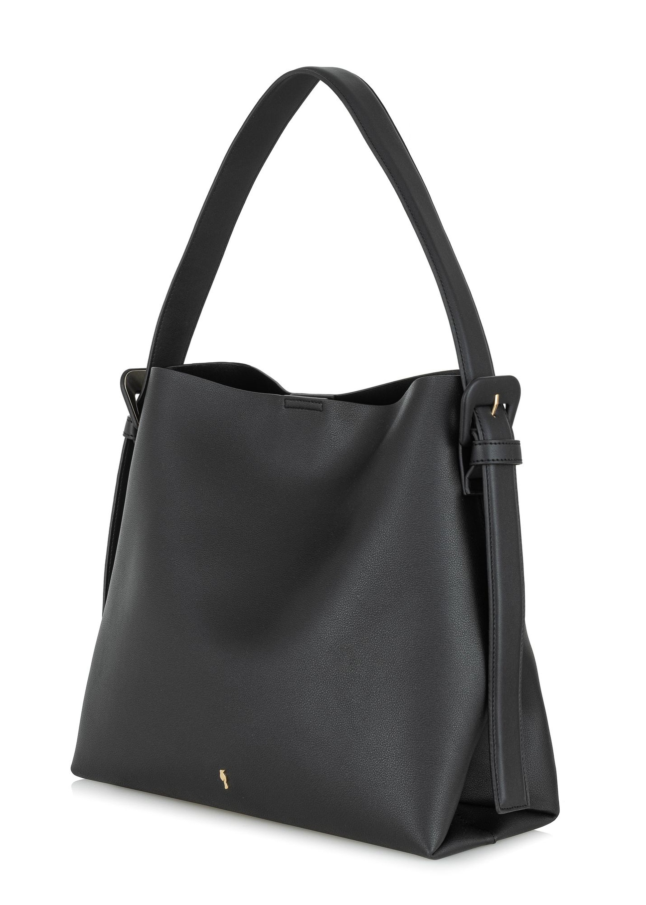 Čierna nákupná taška z imitácie kože TOREC-0903-99(W24)-02