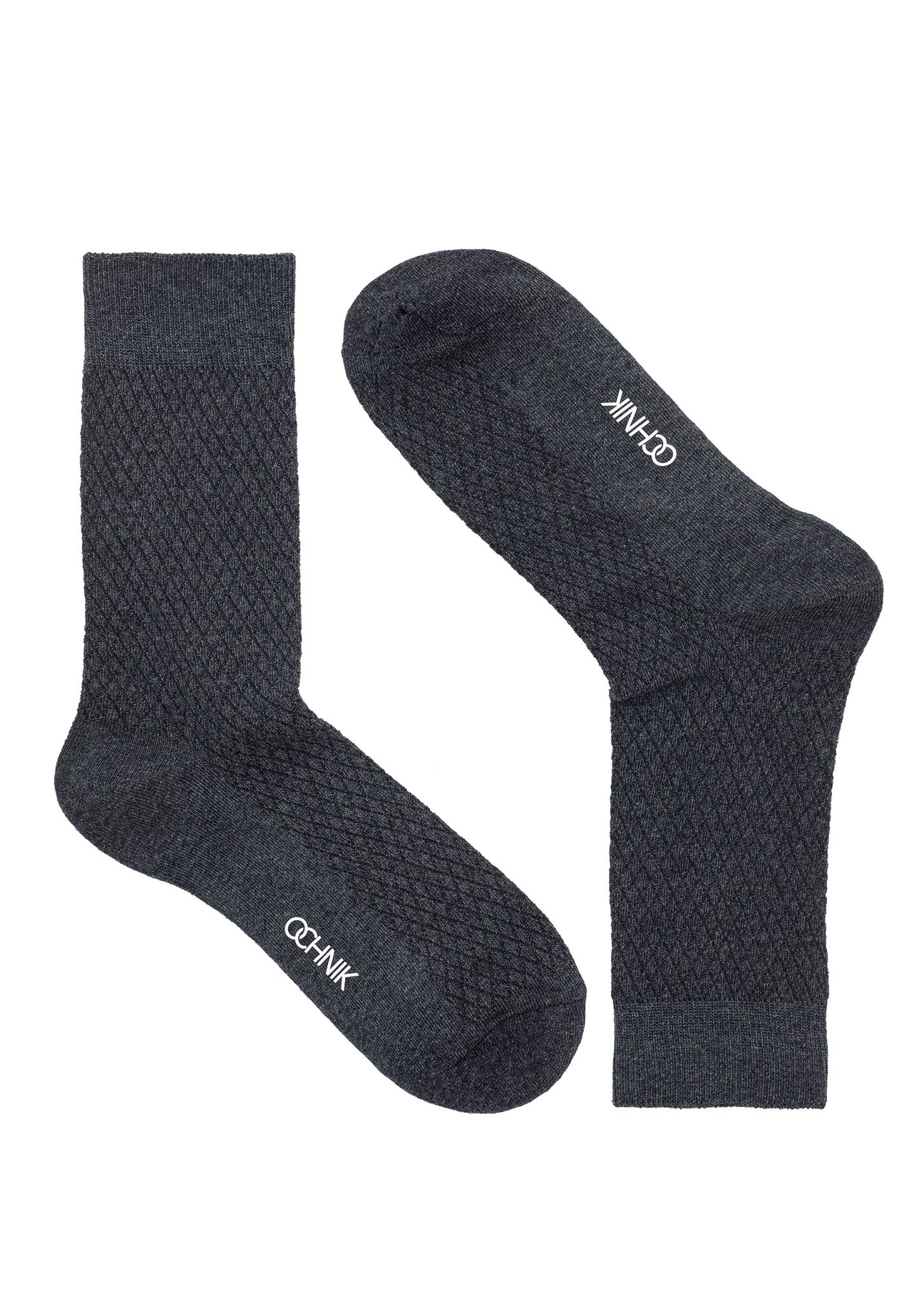 Šedé dlhé pánske ponožky SKAMT-0193-91(Z24)-01