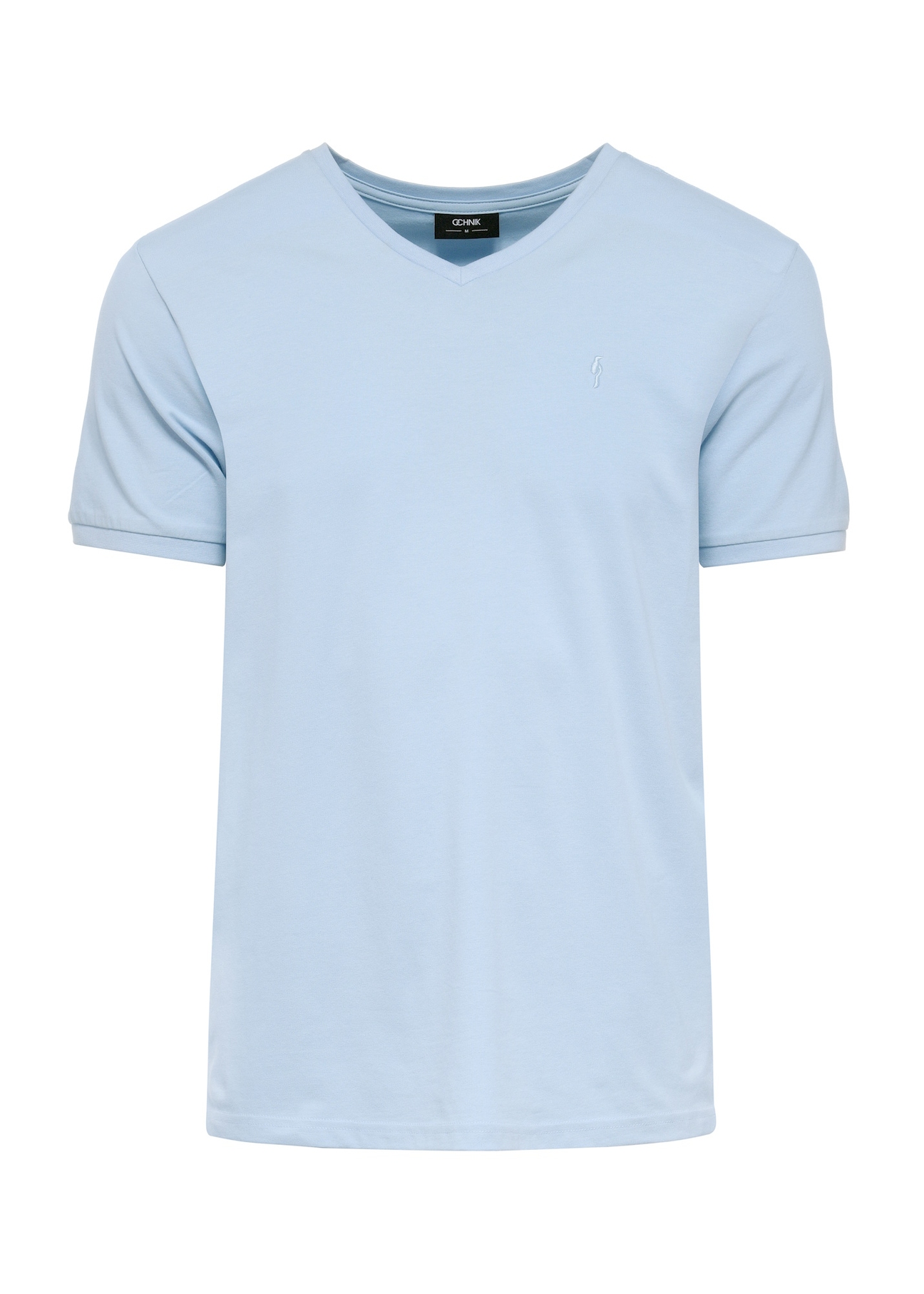 Svetlomodré basic pánske tričko s logom TSHMT-0088-60(W25), predný pohľad na produkt na bielom pozadí.