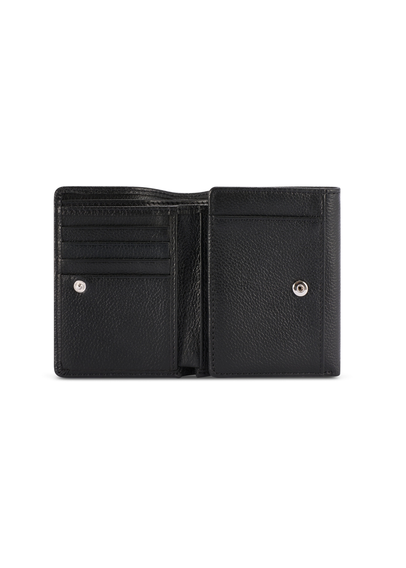 Malá pánska kožená peňaženka PORMS-0688-9I(W26), pohľad na produkt vo vnútri na bielom pozadí.