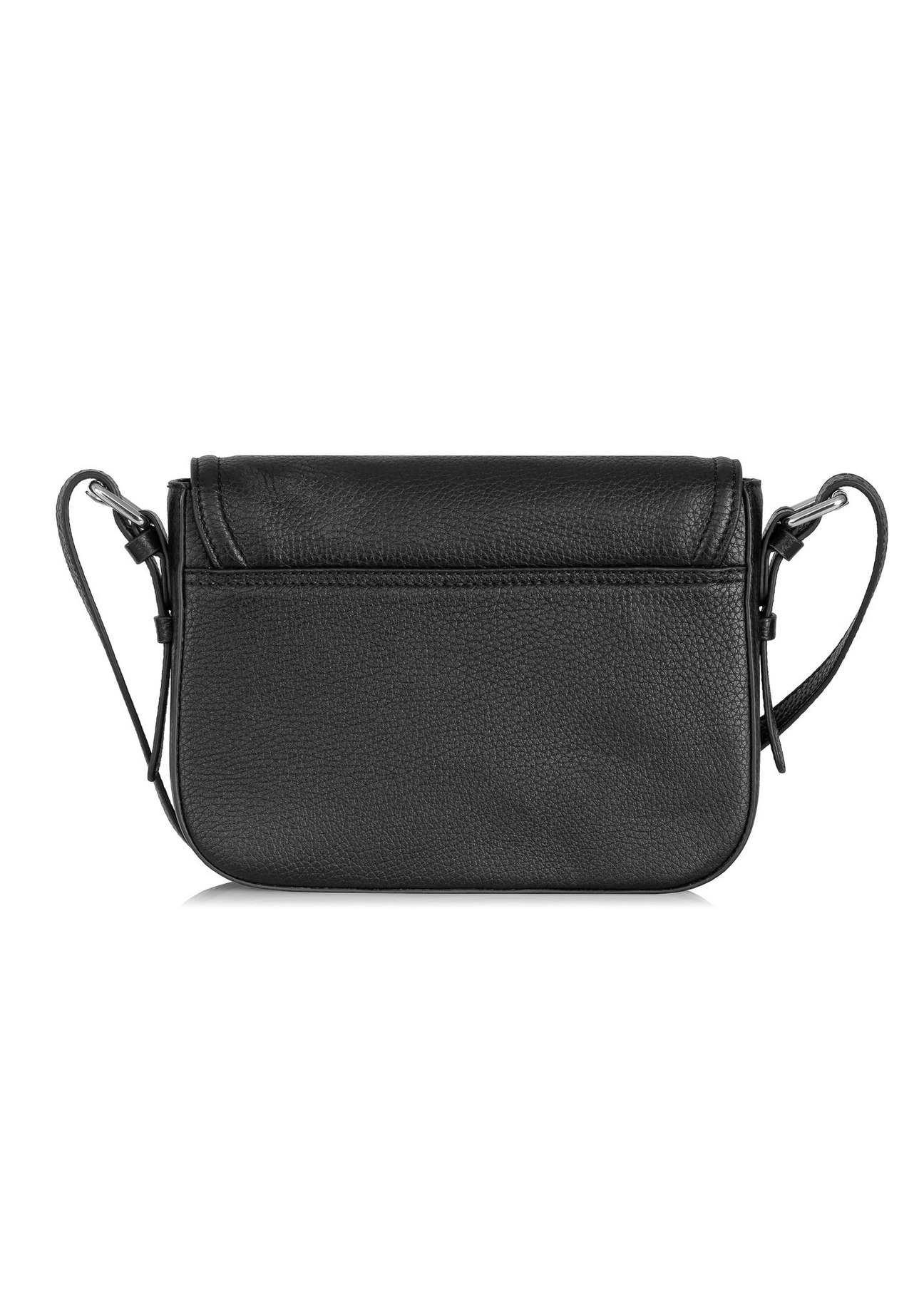 Čierna kožená dámska crossbody kabelka TORES-0985C-99(W25)