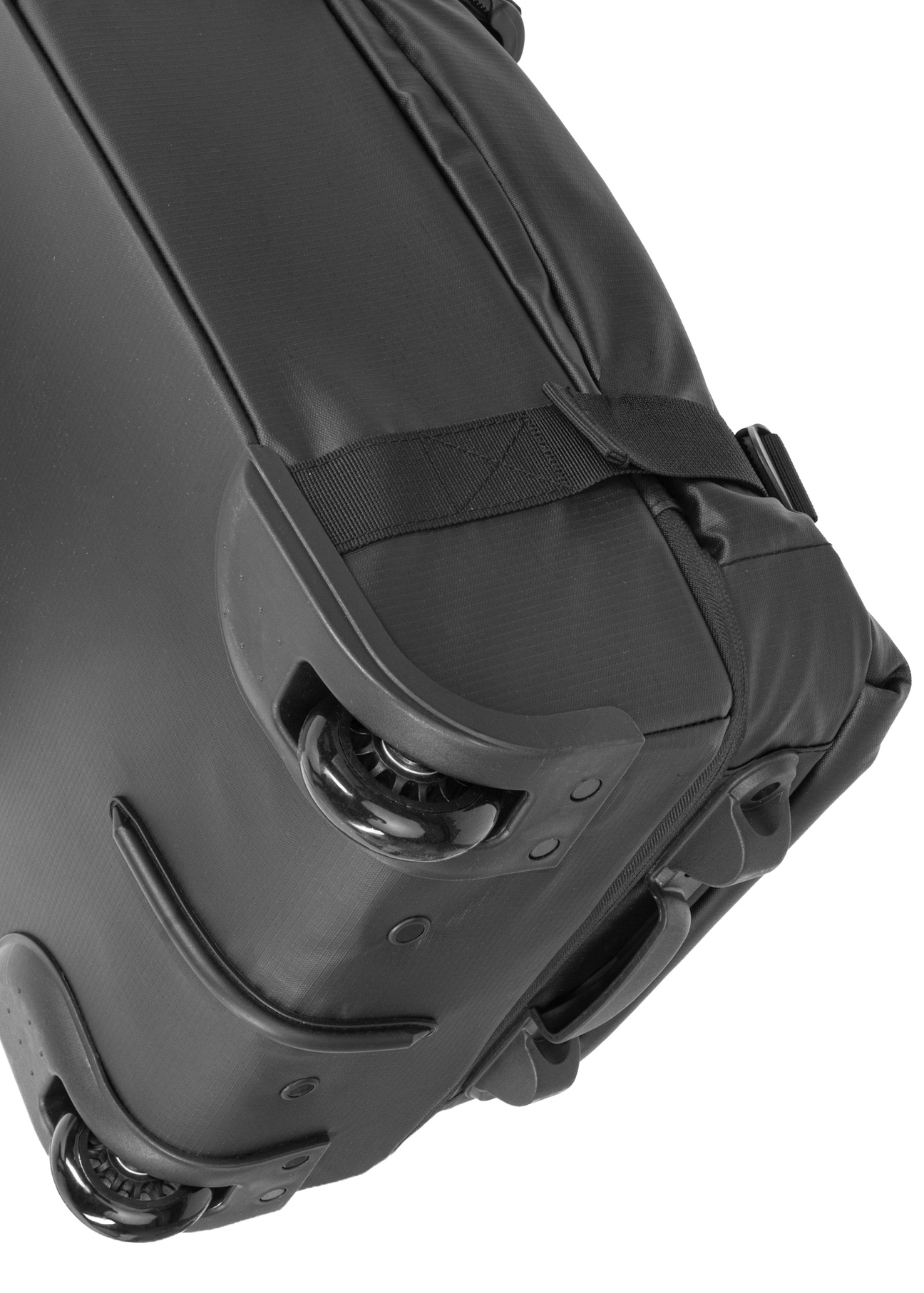 Malý kufor na kolieskach WALNY-0047-99-19(W26) - detailný záber na bielom pozadí.