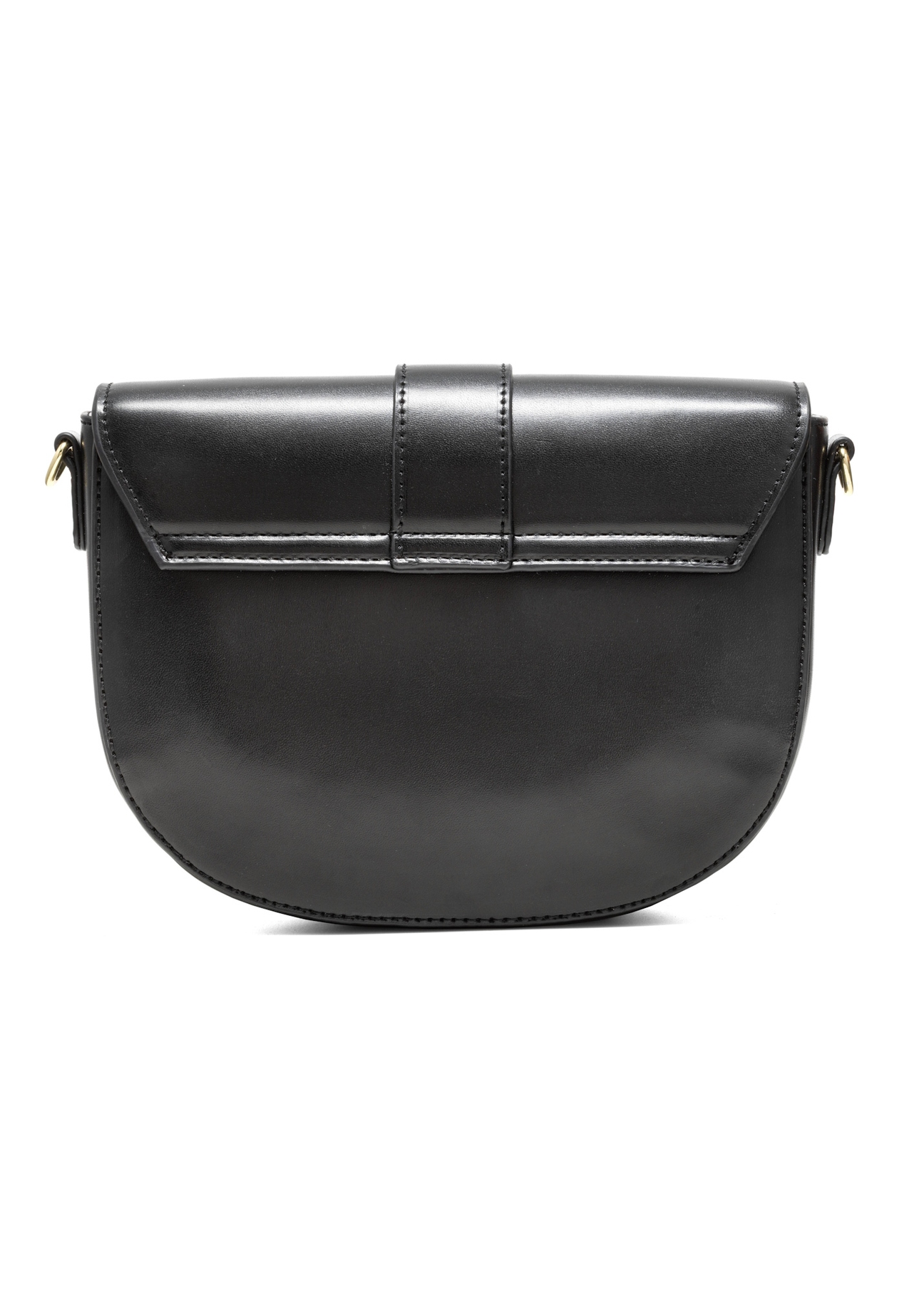 Black classic women's handbag TOREC-0879B-99(Z25), product view from the back on a white background. 