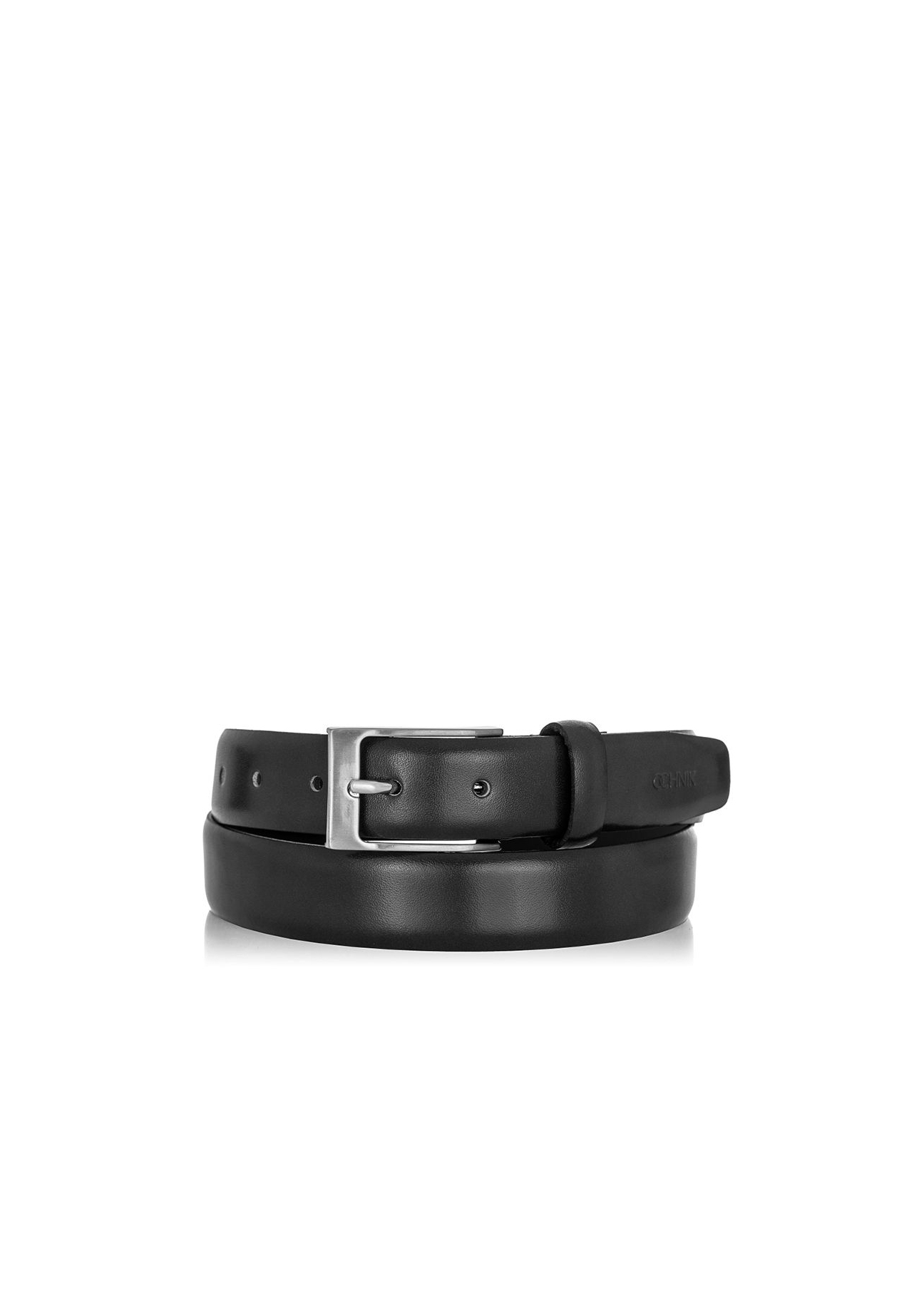 Čierny kožený pánsky opasok PASMS-0162A-99(W23)-01