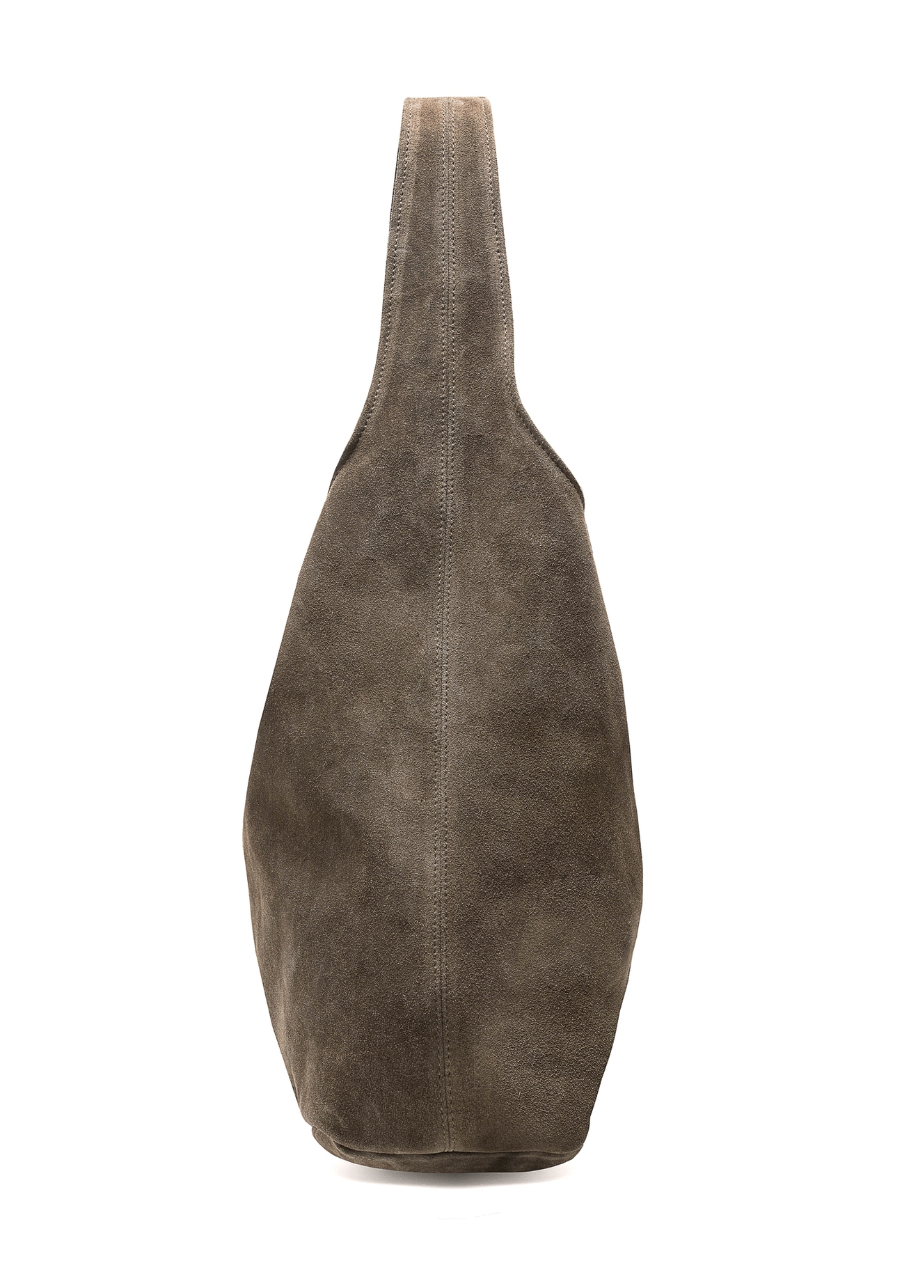 Dámska semišová shopper kabelka v khaki farbe  TORES-1177-57(Z25)
