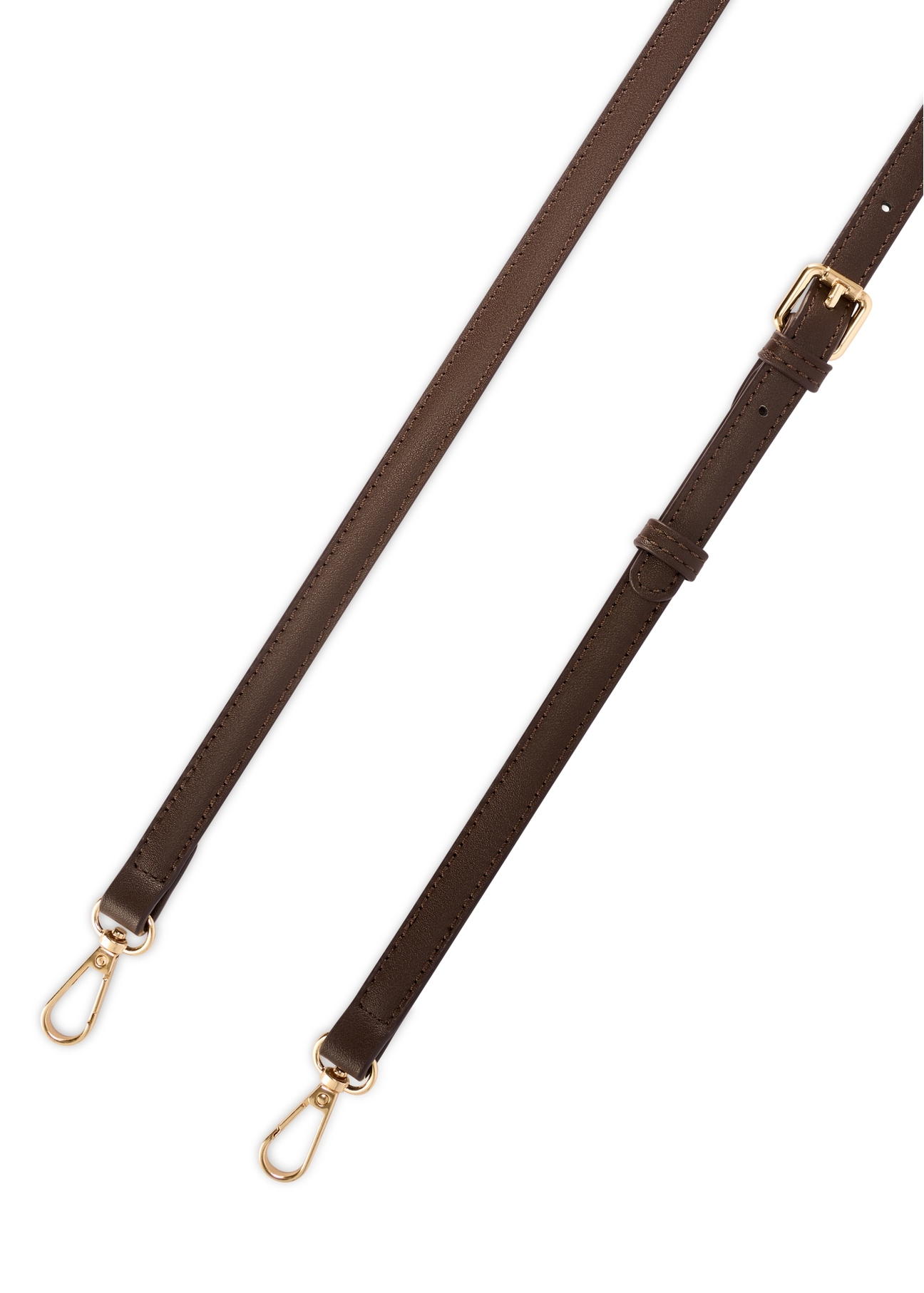 Malá hnedá dámska kabelka TOREC-1173-1I(W26), pohľad na produkt s popruhom na bielom pozadí.