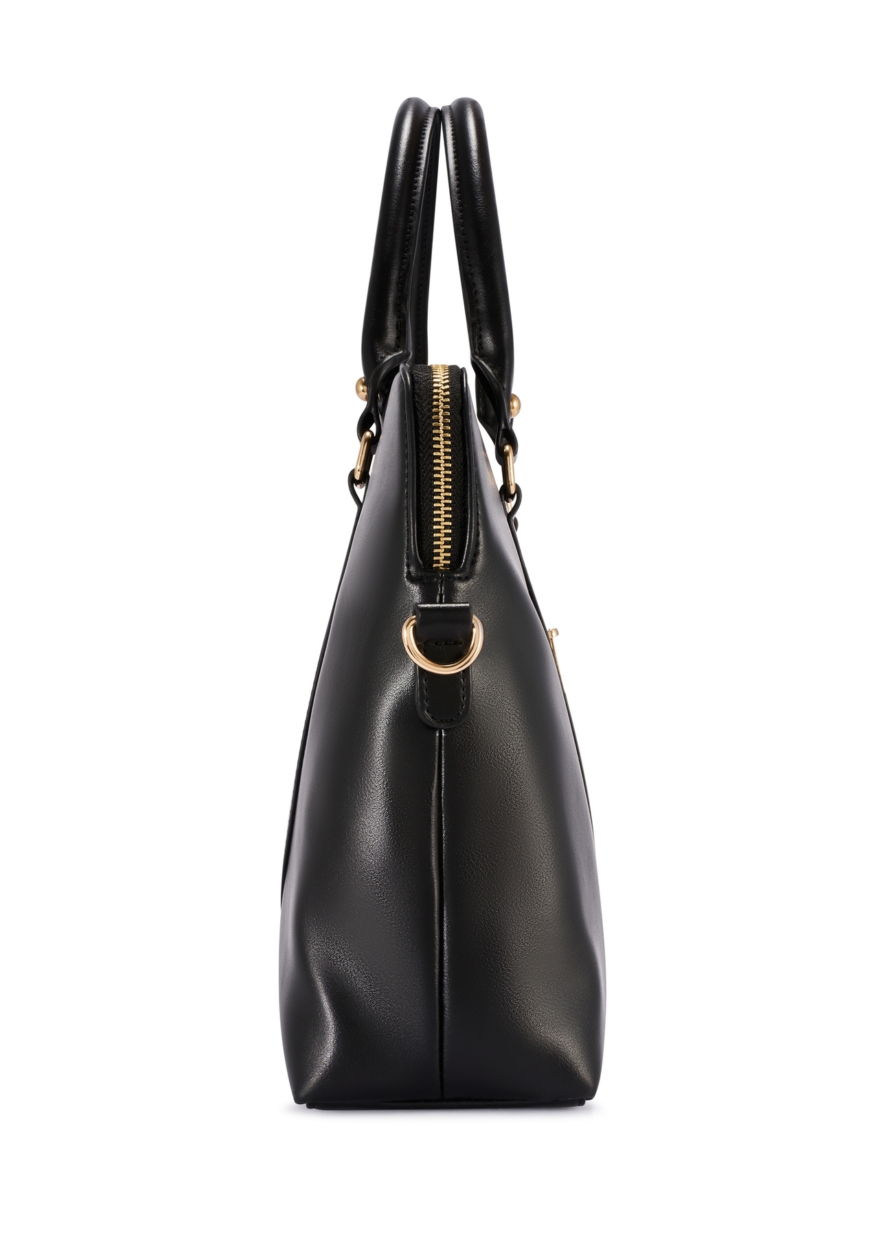 Čierna dámska taška na notebook TOREC-1130-99(W26), bočný pohľad na produkt na bielom pozadí.