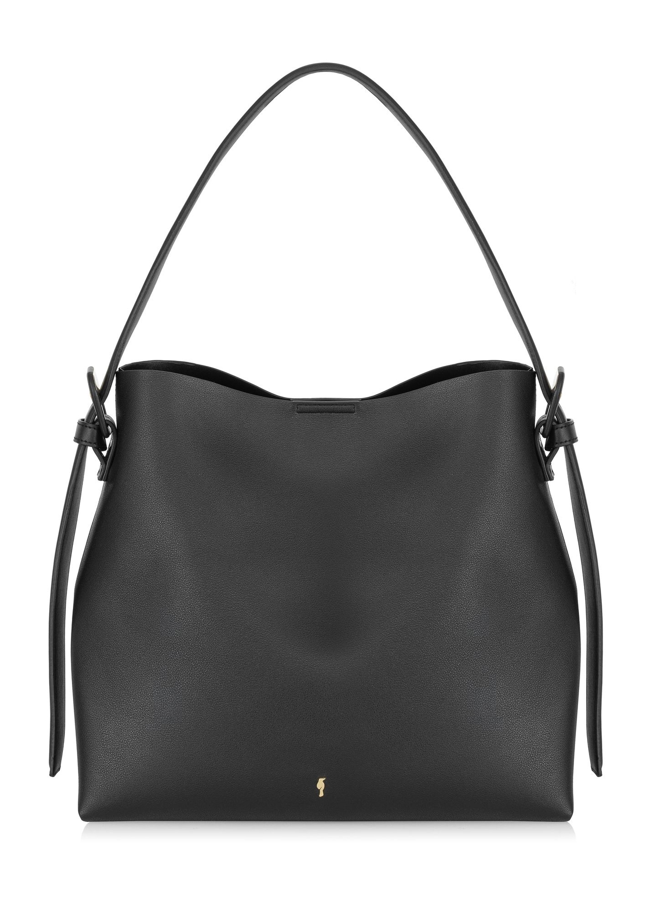 Čierna nákupná taška z imitácie kože TOREC-0903-99(W24)-01