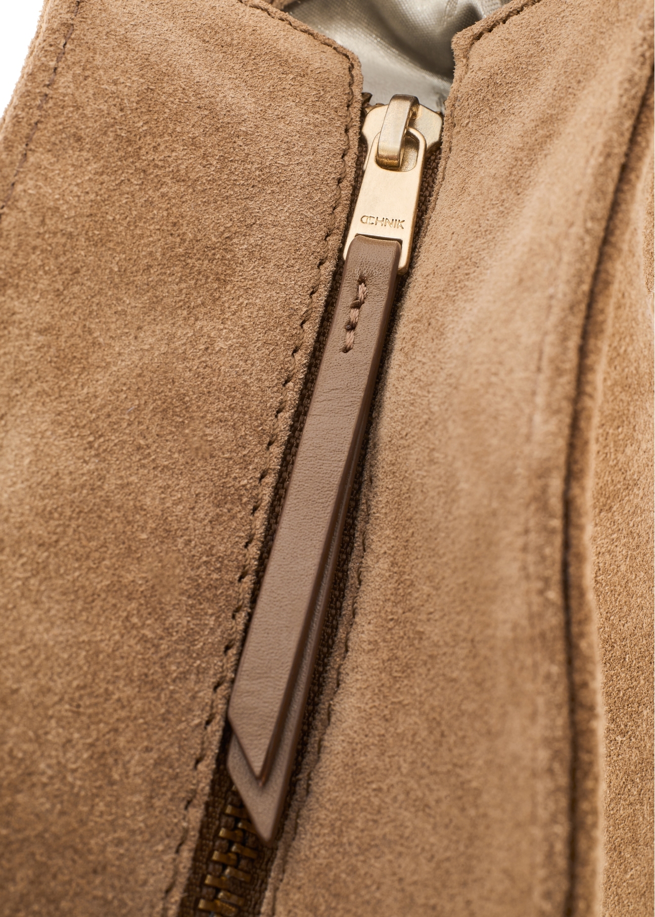 Dámska nákupná taška béžovej farby TORES-1248-1B(W26) - detailný záber, na bielom pozadí.