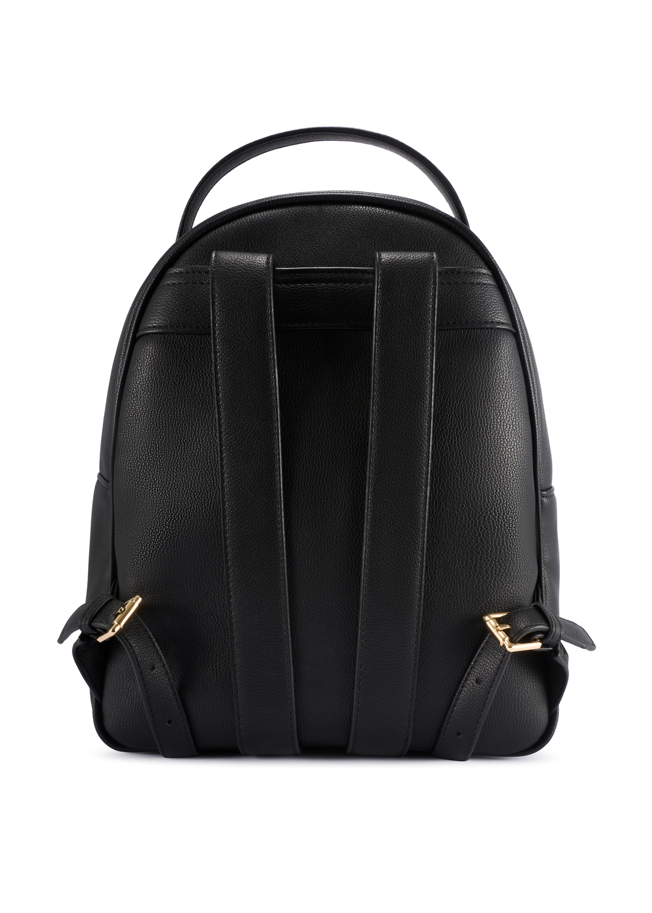 Čierny stredne veľký dámsky batoh TOREC-0920-9G(W26), pohľad na produkt zozadu na bielom pozadí.