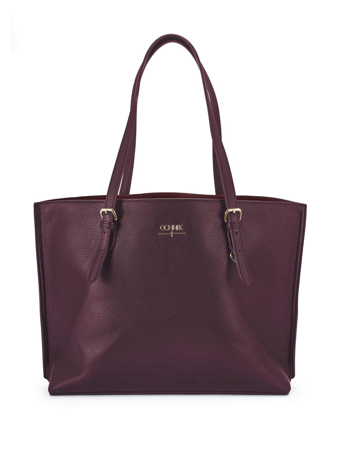 Bordová veľká kabelka typu shopper TOREC-1088-49(Z25)