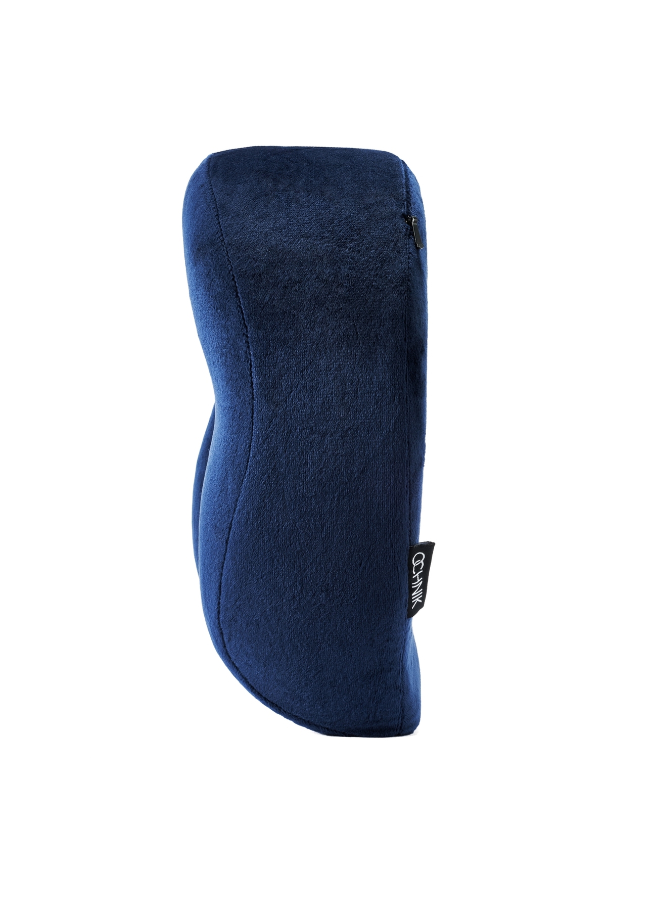 Námornícky modrý cestovný vankúš AW-014-0002-69(W25), bočný pohľad na produkt na bielom pozadí.
