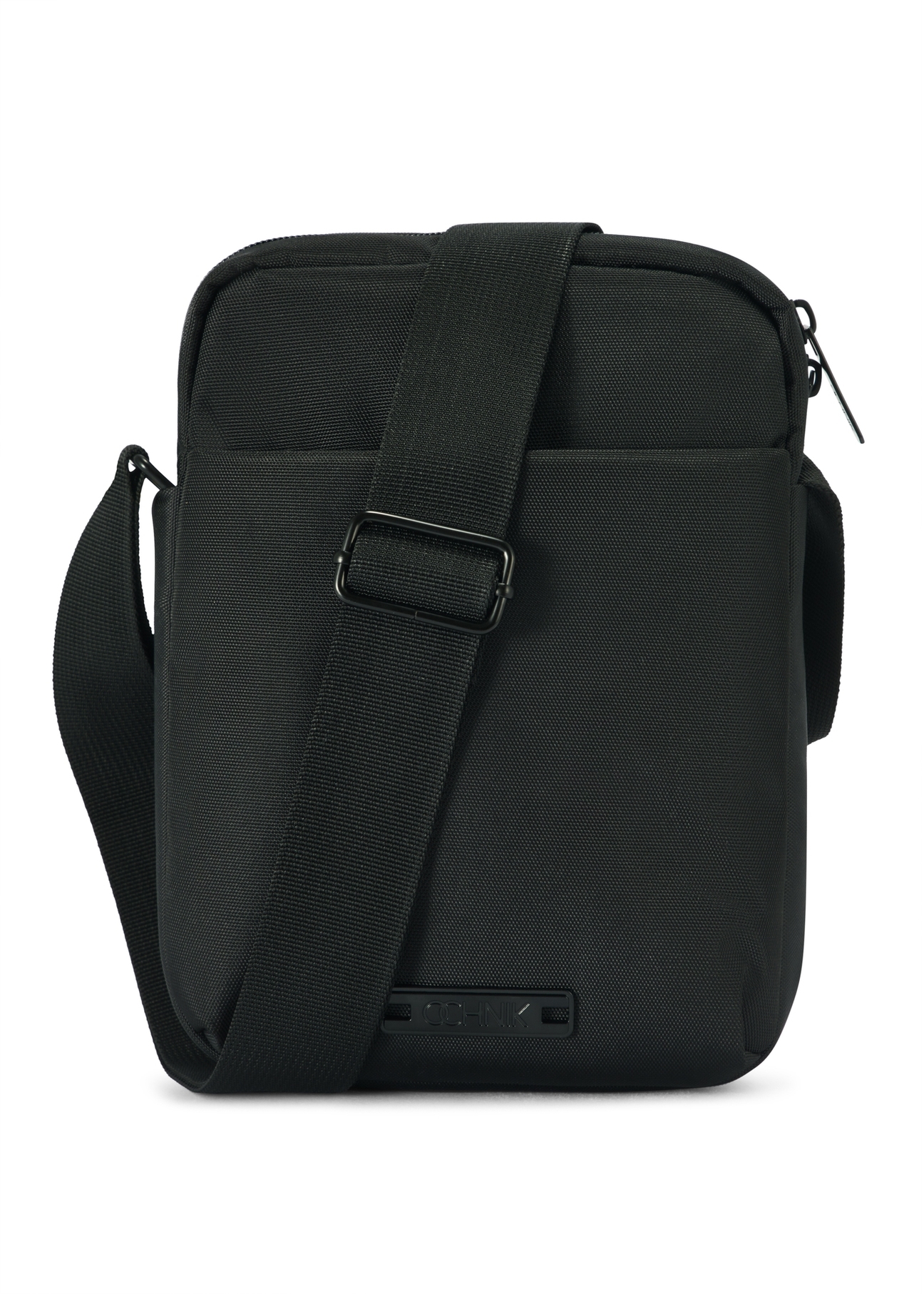 Čierna pánska taška TORMN-0366-99(Z25), pohľad na produkt spredu na bielom pozadí.