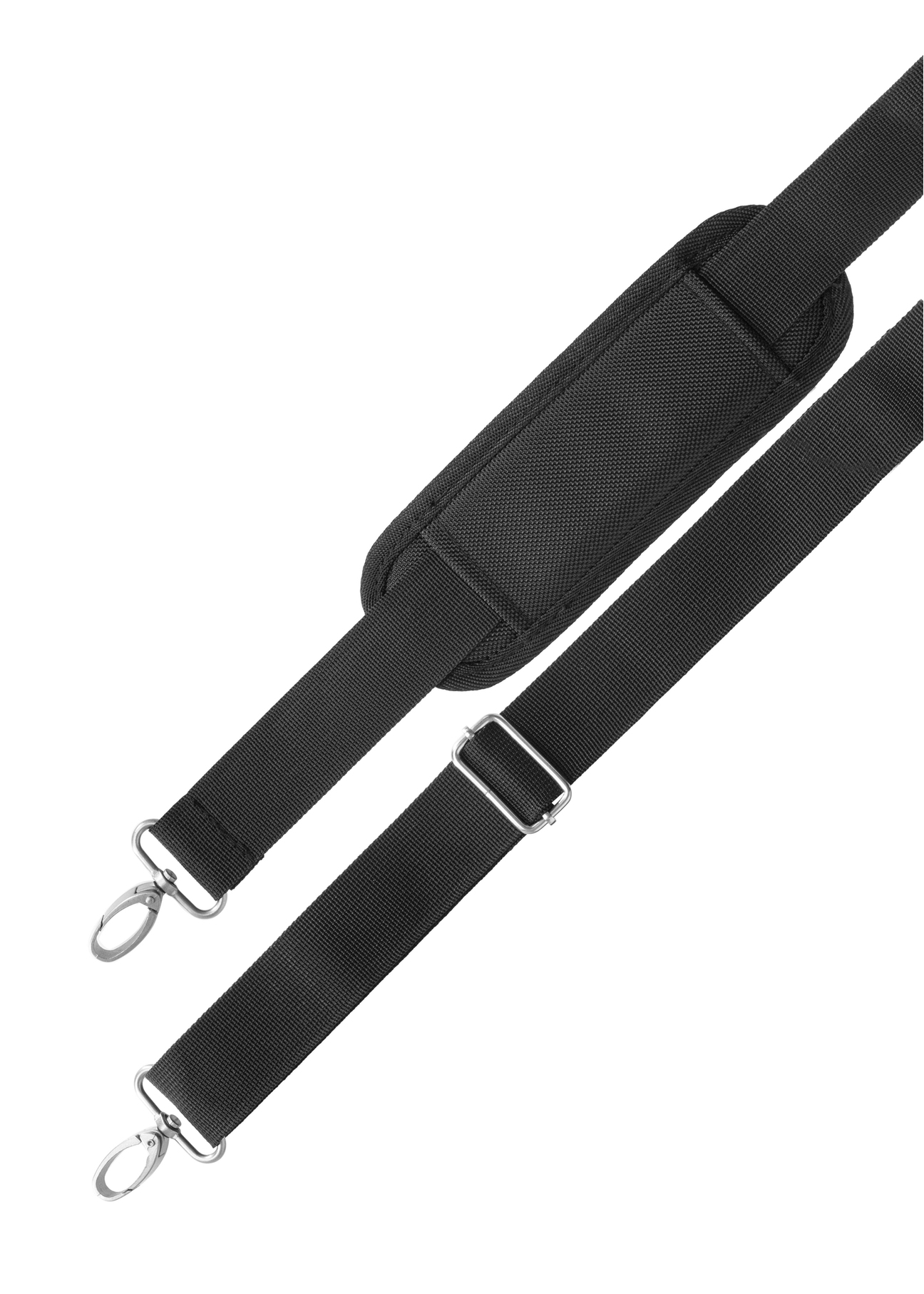 Kozmetická taška WALNY-0046-99-14(W26), pohľad na odnímateľný popruh produktu na bielom pozadí.