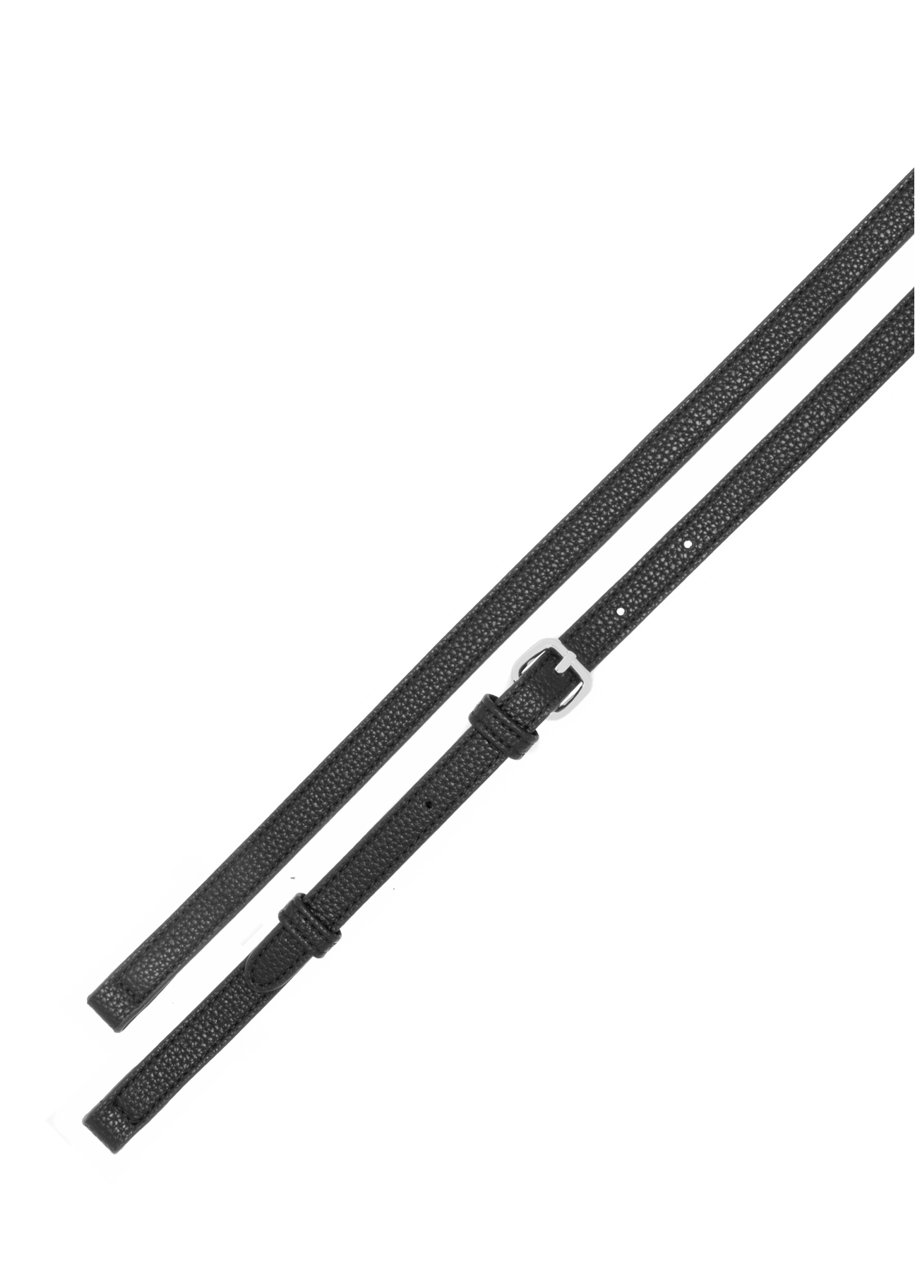 Dámska kabelka v čiernej farbe TOREC-1284-9I(Z26), pohľad na odnímateľný popruh produktu na bielom pozadí.