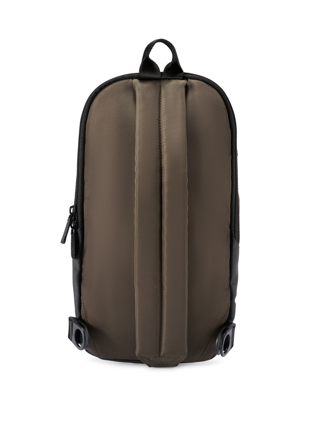 Pánska khaki kabelka cez rameno TORMN-0416-8D(W26) - pohľad na produkt zozadu, na bielom pozadí.