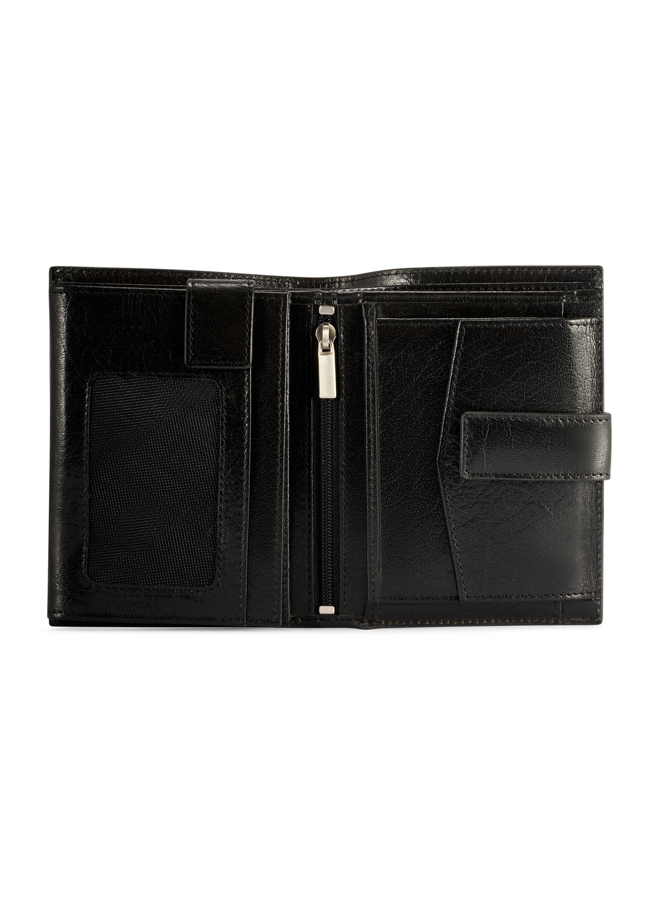 Veľká pánska kožená peňaženka PORMS-0678-99(W26), pohľad na produkt vo vnútri na bielom pozadí.