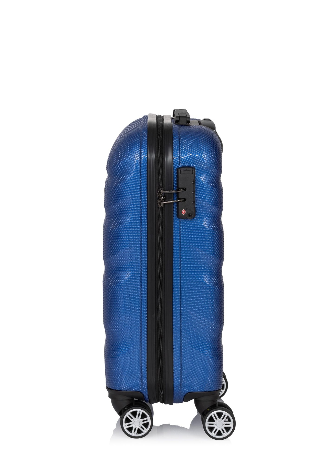 Malý kufor na kolieskach WALPC-0012-7C-19(W26), bočný pohľad na produkt na bielom pozadí.