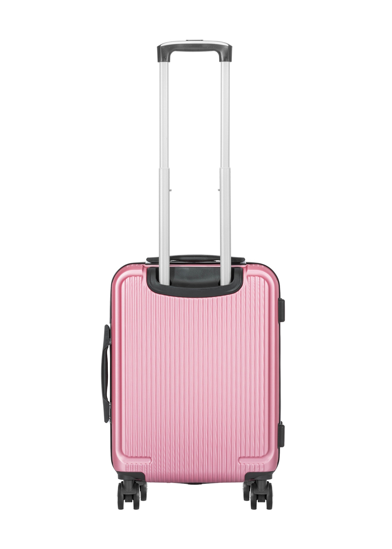 Sada pevných kufrov na kolieskach 19"/24"/29" WALAB-0053-5C(W26), pohľad na produkt zozadu na bielom pozadí.