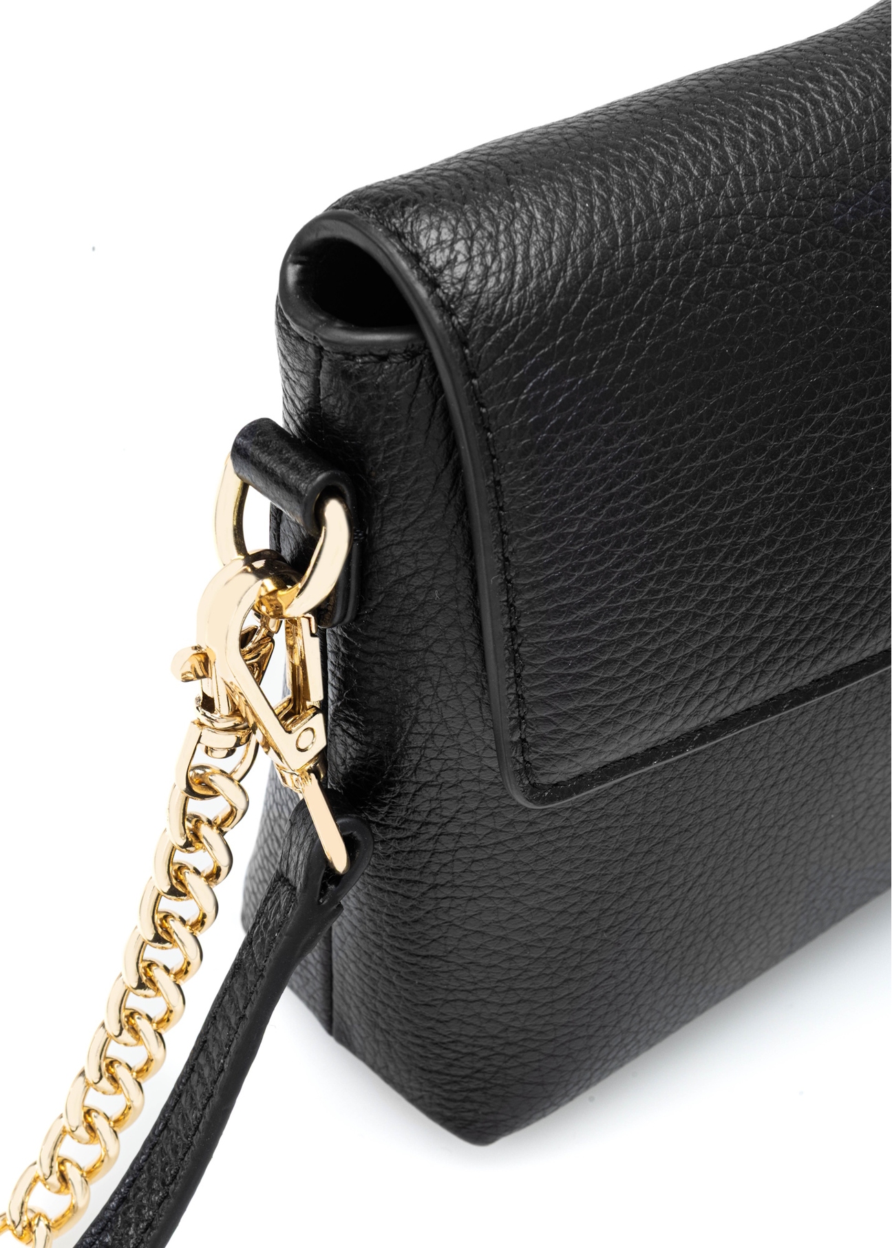 Malá dámska kožená kabelka TORES-1278-9I(W26), detail produktu na bielom pozadí.