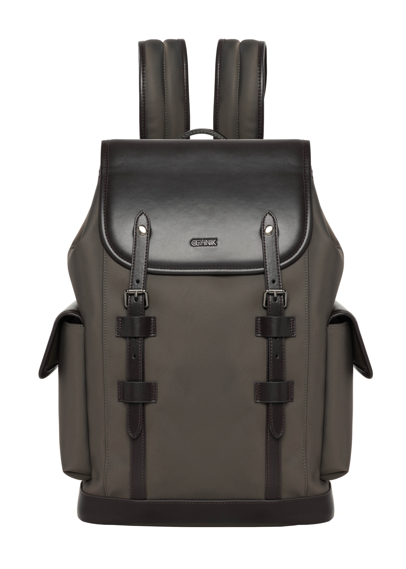 Pánsky khaki batoh TORMN-0436-8B(Z26), pohľad spredu na bielom pozadí.