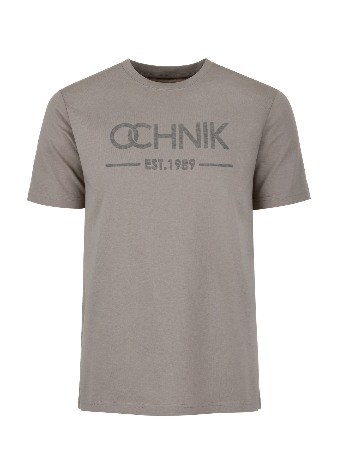 Šedé pánske tričko s logom TSHMT-0095-66(W24)-04