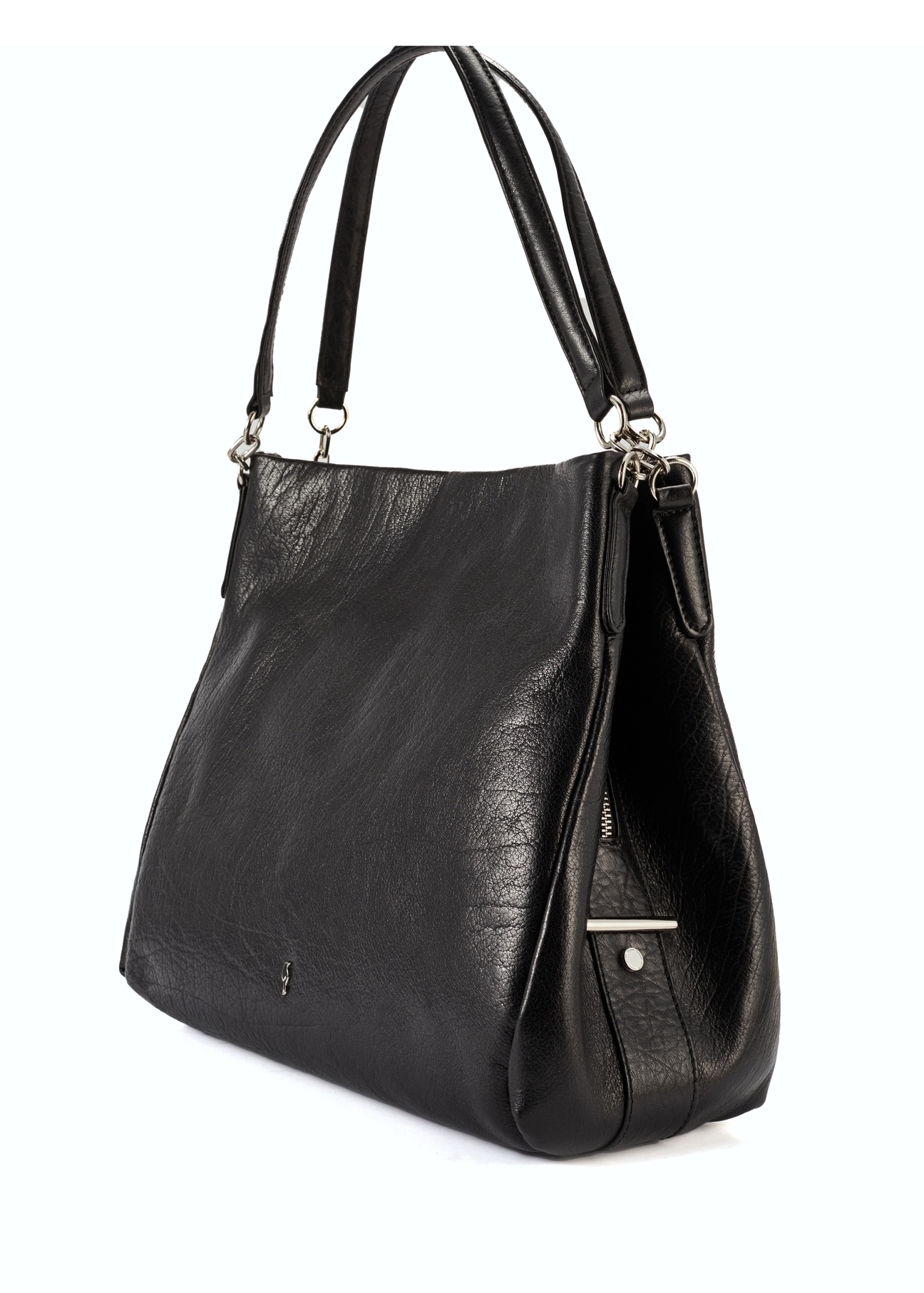 Čierna kožená dámska shopper kabelka TORES-0636D-99(Z25)