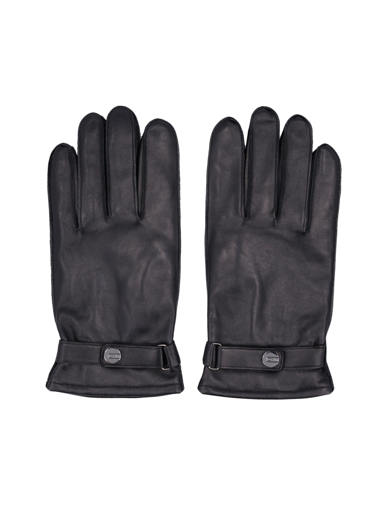 Pánske kožené rukavice s vlnenou podšívkou REKMS-0092-99(Z26), pohľad spredu na bielom pozadí.