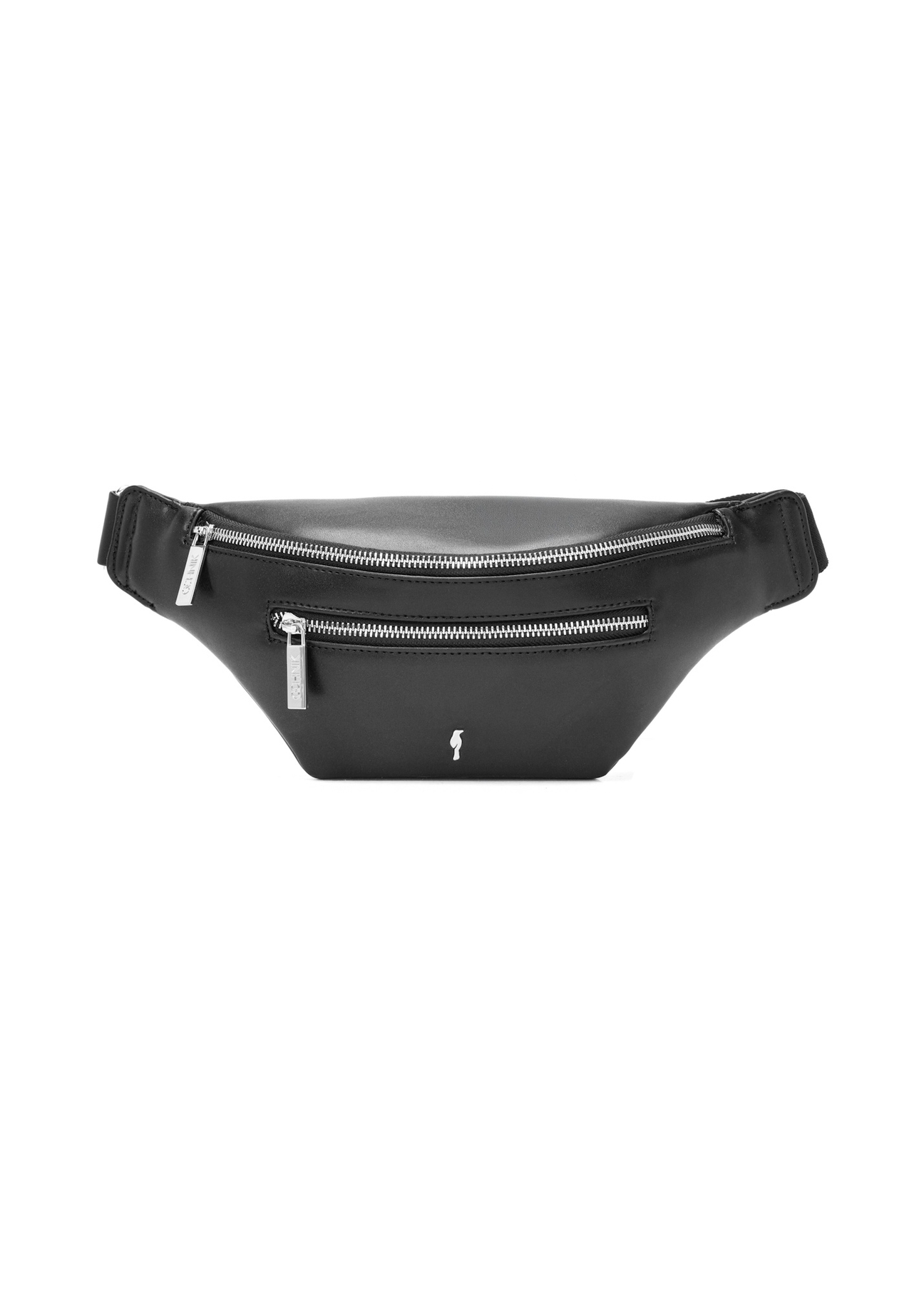 Čierna dámska ľadvinka z imitácie kože TOREC-1190-99(W26), pohľad spredu na bielom pozadí.