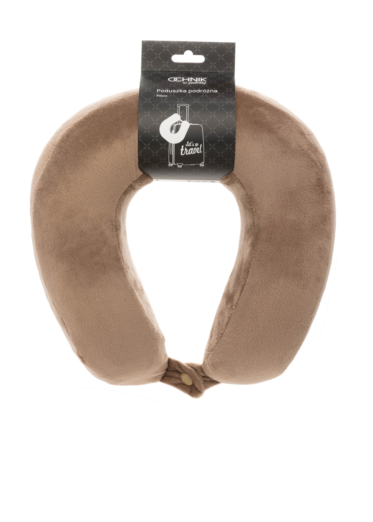 Béžová mäkká opierka hlavy AW-014-0004-1B(W26), pohľad na produkt s obalom na bielom pozadí.