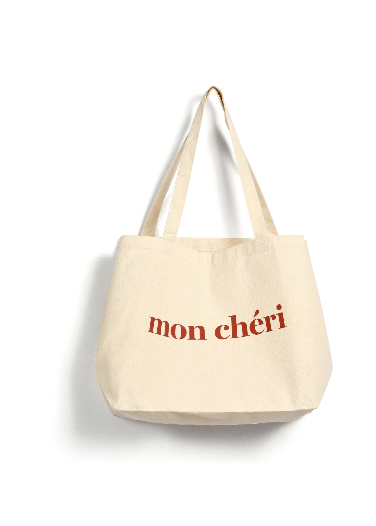 Bavlnená béžová nákupná taška TOREN-0334-0P(W26), pohľad na produkt spredu na bielom pozadí.