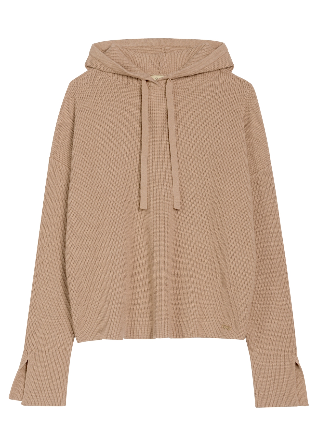 Dámska mikina s kapucňou karamelová BLZDT-0116-24(Z25)