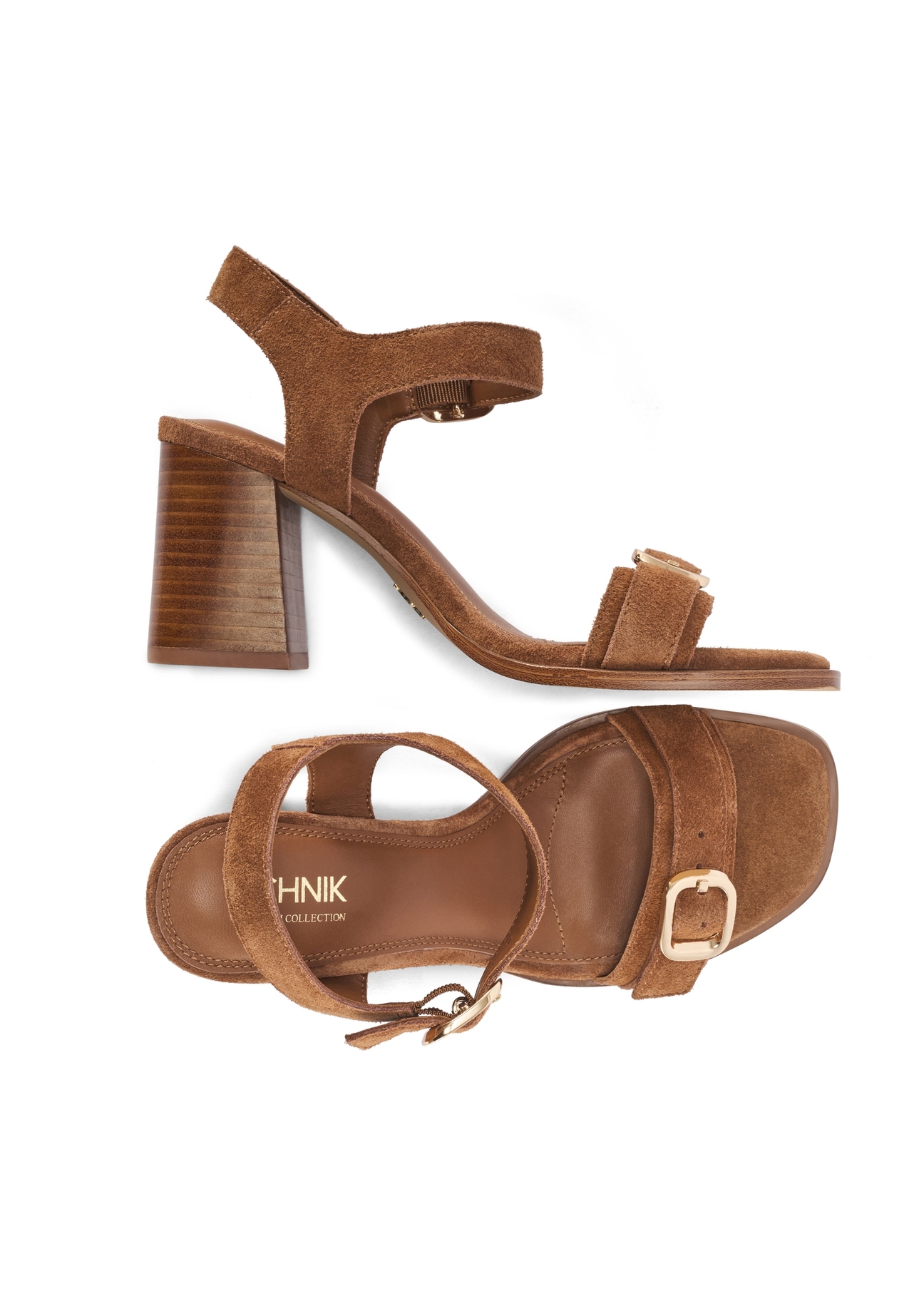 Semišové sandále v hnedej farbe BUTYD-1230-1D(W26)