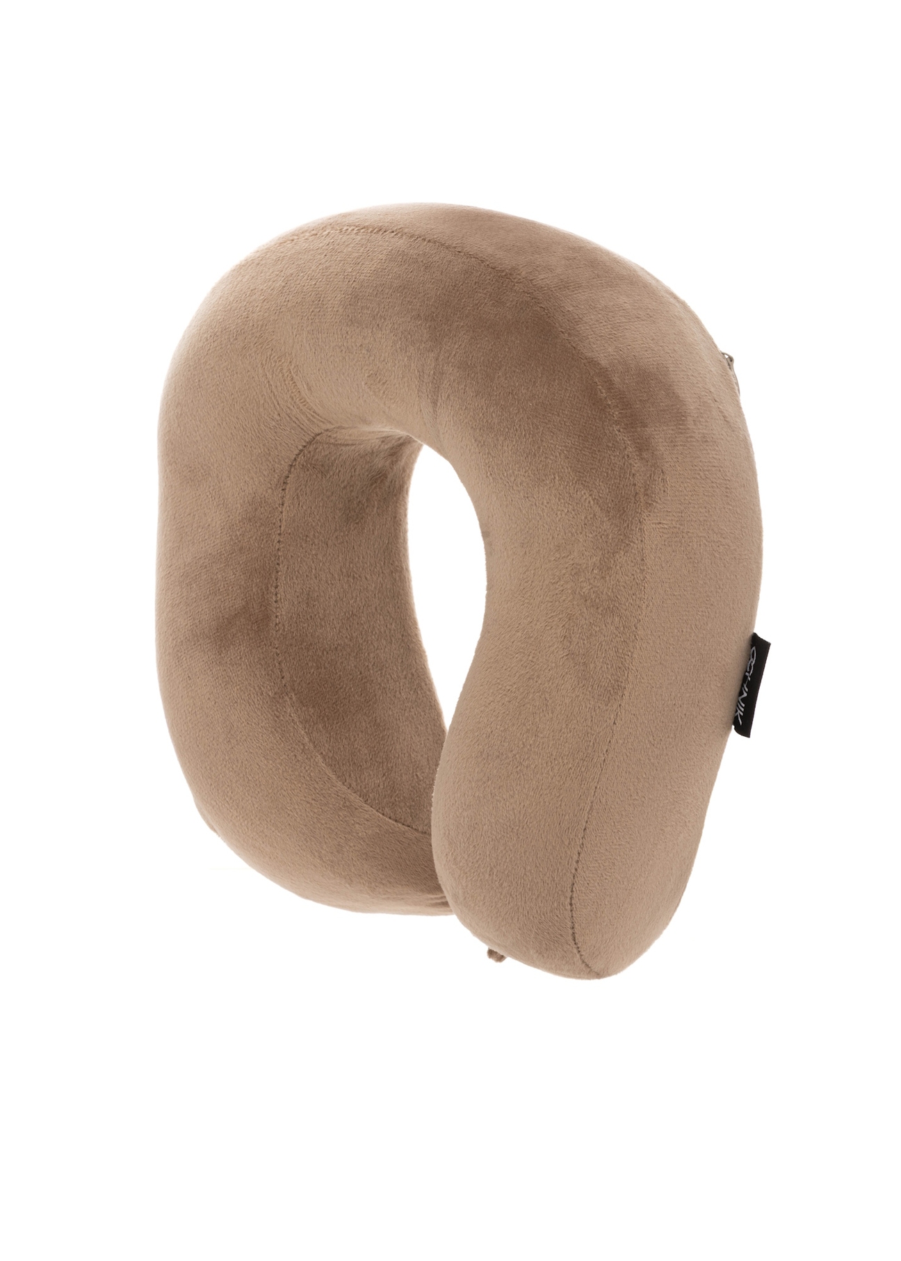Béžová mäkká opierka hlavy AW-014-0004-1B(W26), diagonálny pohľad na produkt na bielom pozadí.