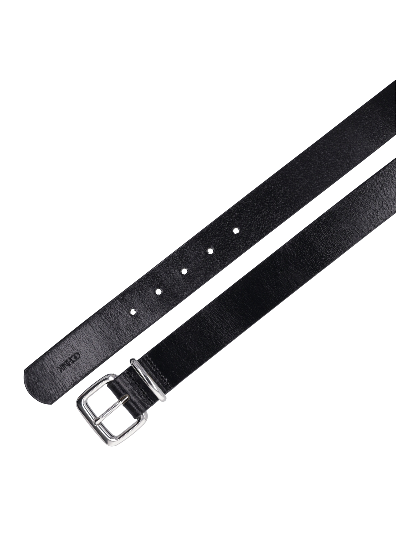 Dámsky kožený opasok PASDS-0312-99(Z24), pohľad na produkt zhora na bielom pozadí.