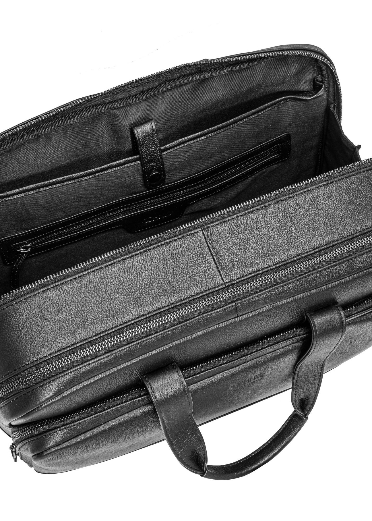 Čierna kožená pánska taška TORMS-0020R-99(W25)-08