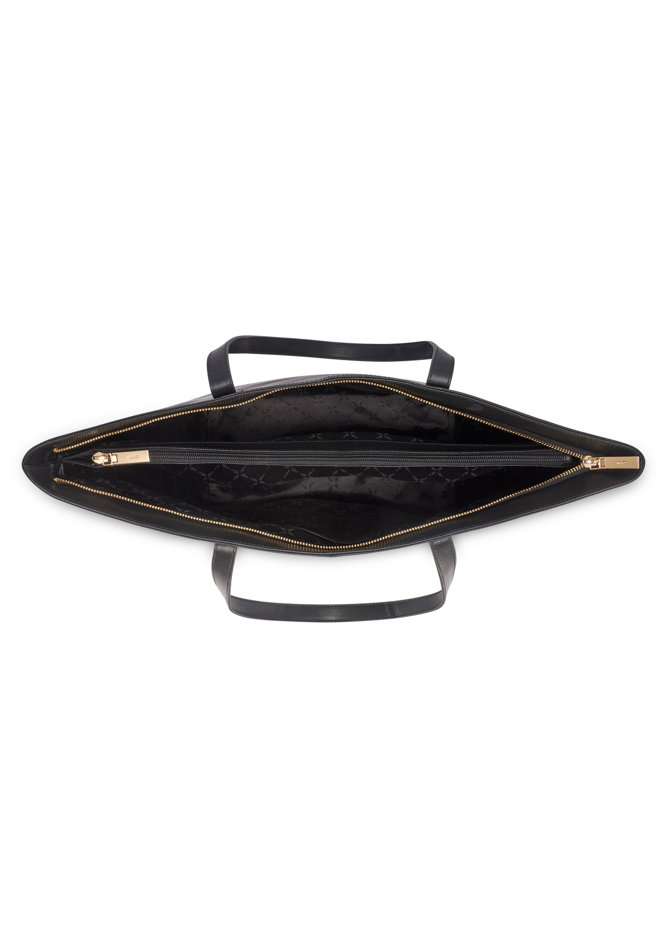 Veľká kožená dámska nákupná kabelka TORES-1258-99(W26) - pohľad na produkt zhora, na bielom pozadí.