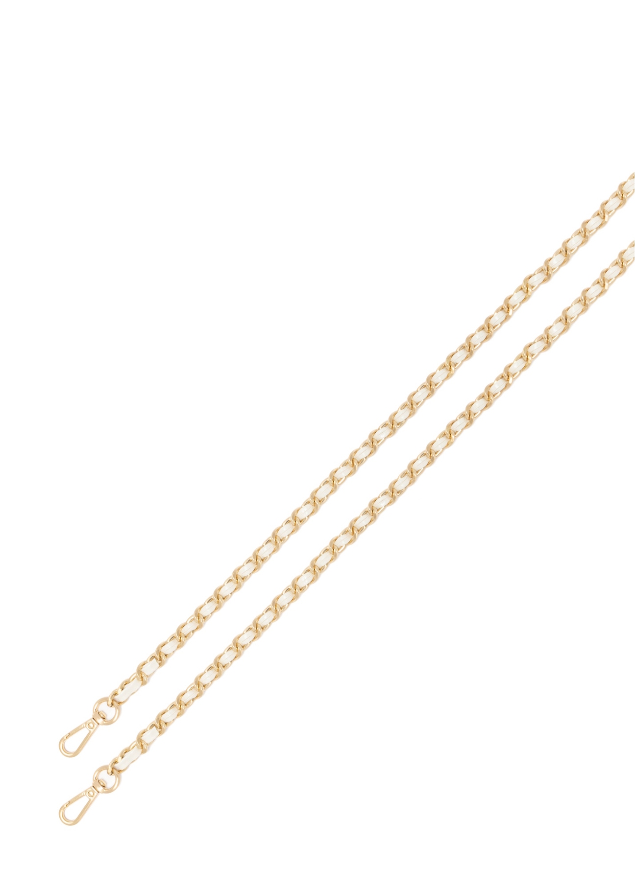 Dámska krémová kozmetická taška TOREC-1197-0A(W26), pohľad na produktový reťazec na bielom pozadí.