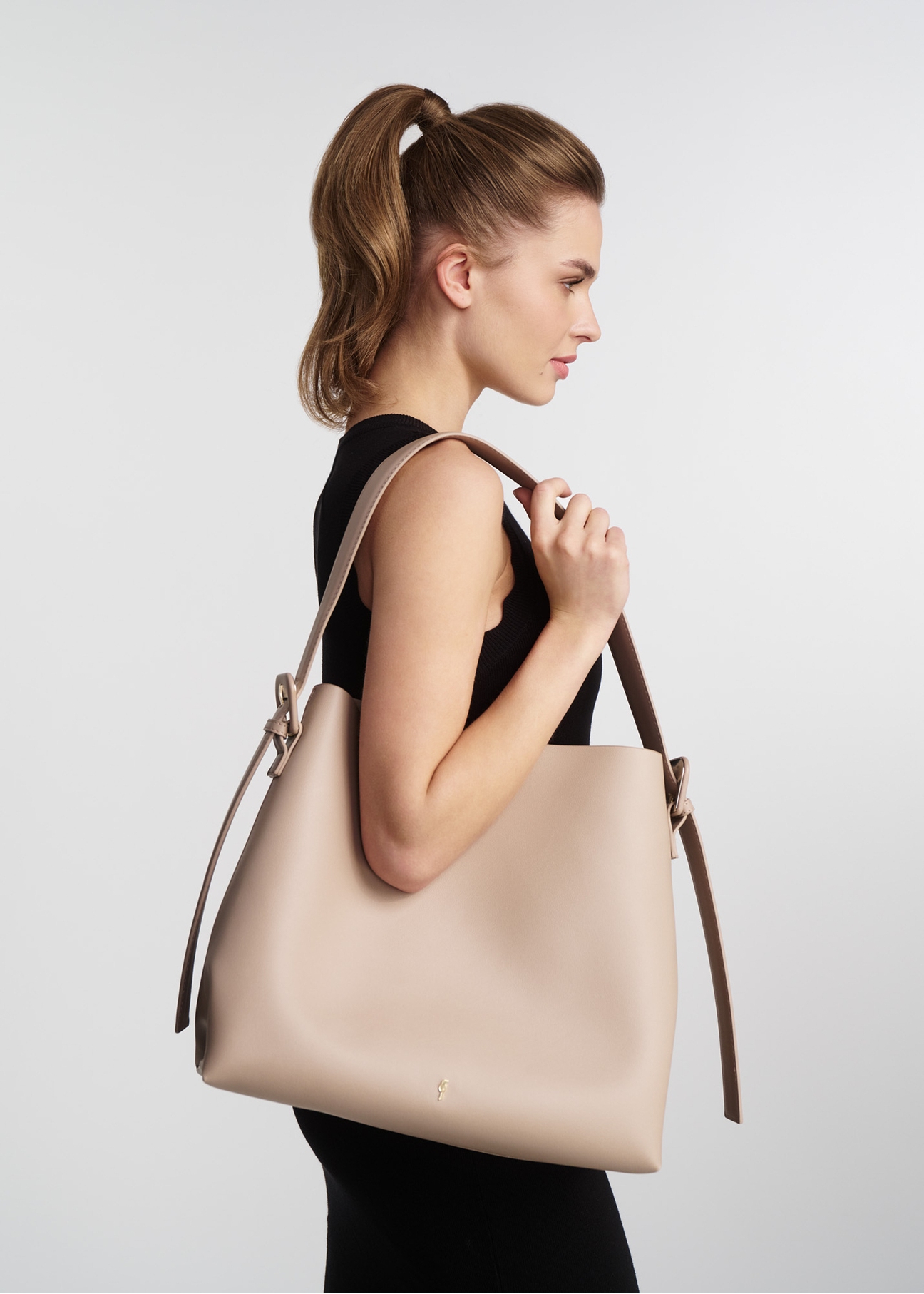 Béžová dámska shopper kabelka TOREC-0903A-81(W25)