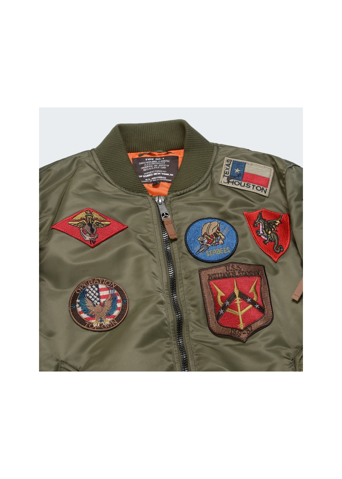 Pánska olivovo zelená bunda Top Gun KURMT-0279-57(W23)-04