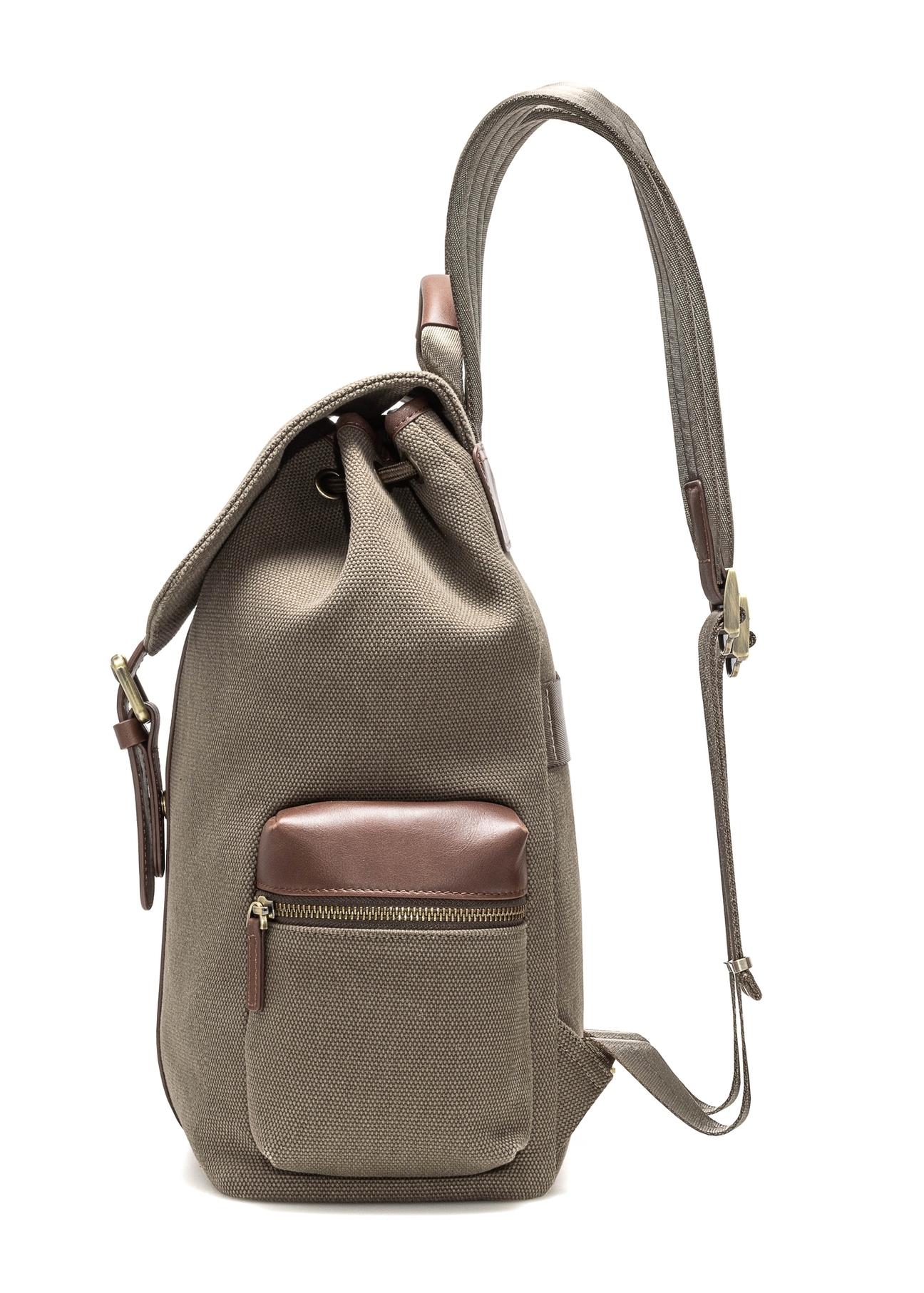 Pánsky khaki batoh TORMN-0371-55(Z25), bočný pohľad na produkt na bielom pozadí.