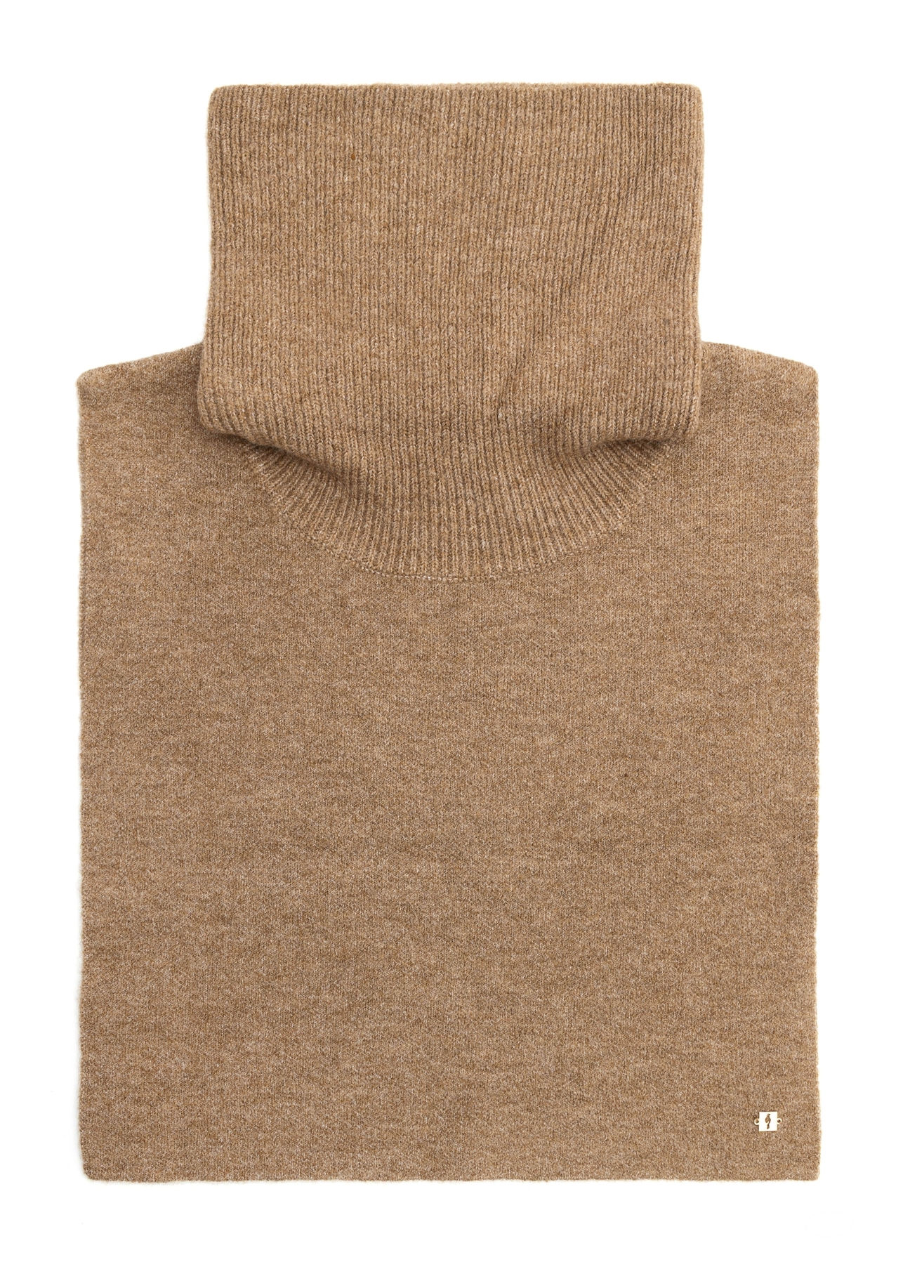 Brown women's scarf SZADT-0205-89(Z25), product view from the front on a white background.
