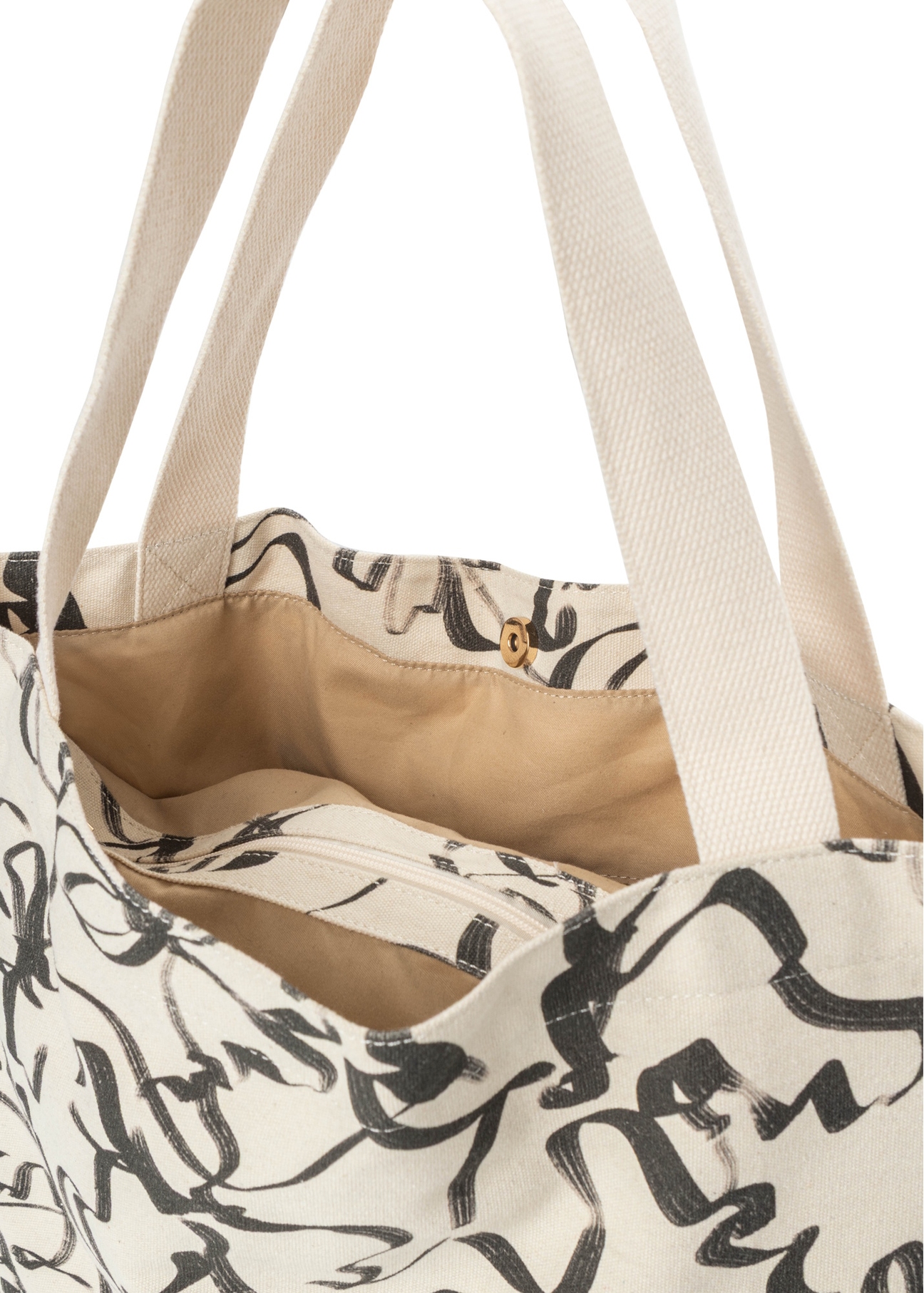 Dámska bavlnená taška s kvetmi TOREN-0289-1P(W26), detail produktu na bielom pozadí.