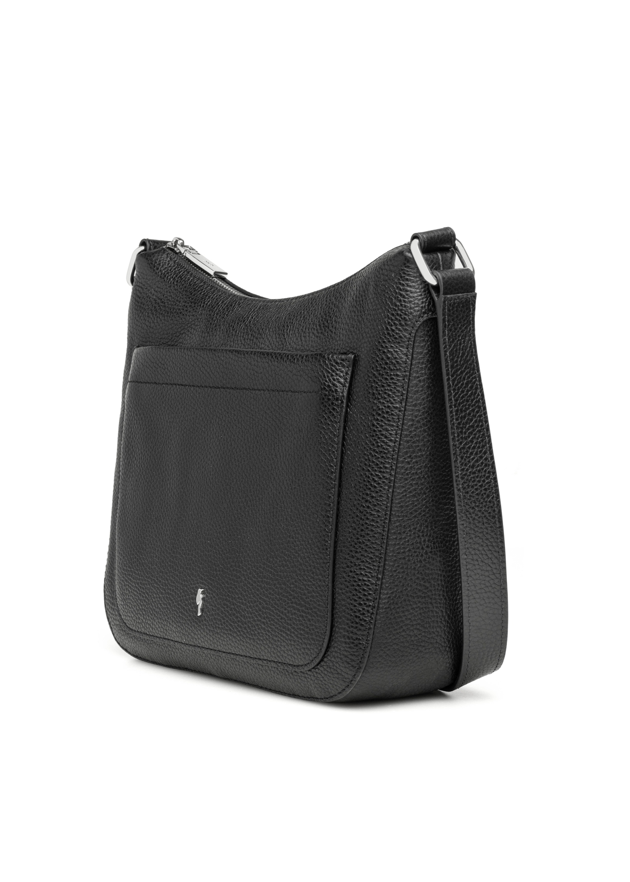 Čierna kožená dámska kabelka cez rameno TORES-1219-9I(W26)