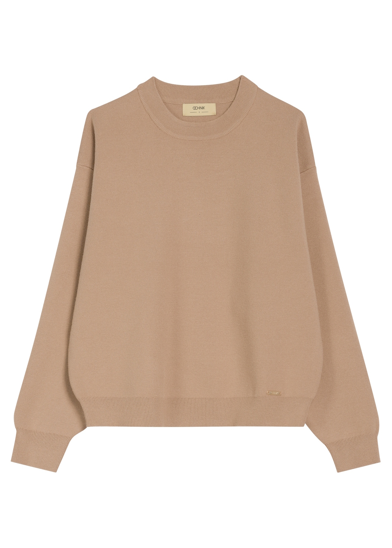 Dámska viskózová mikina BLZDT-0117-24(Z25) v tmavomodrej farbe, pohľad spredu na bielom pozadí.