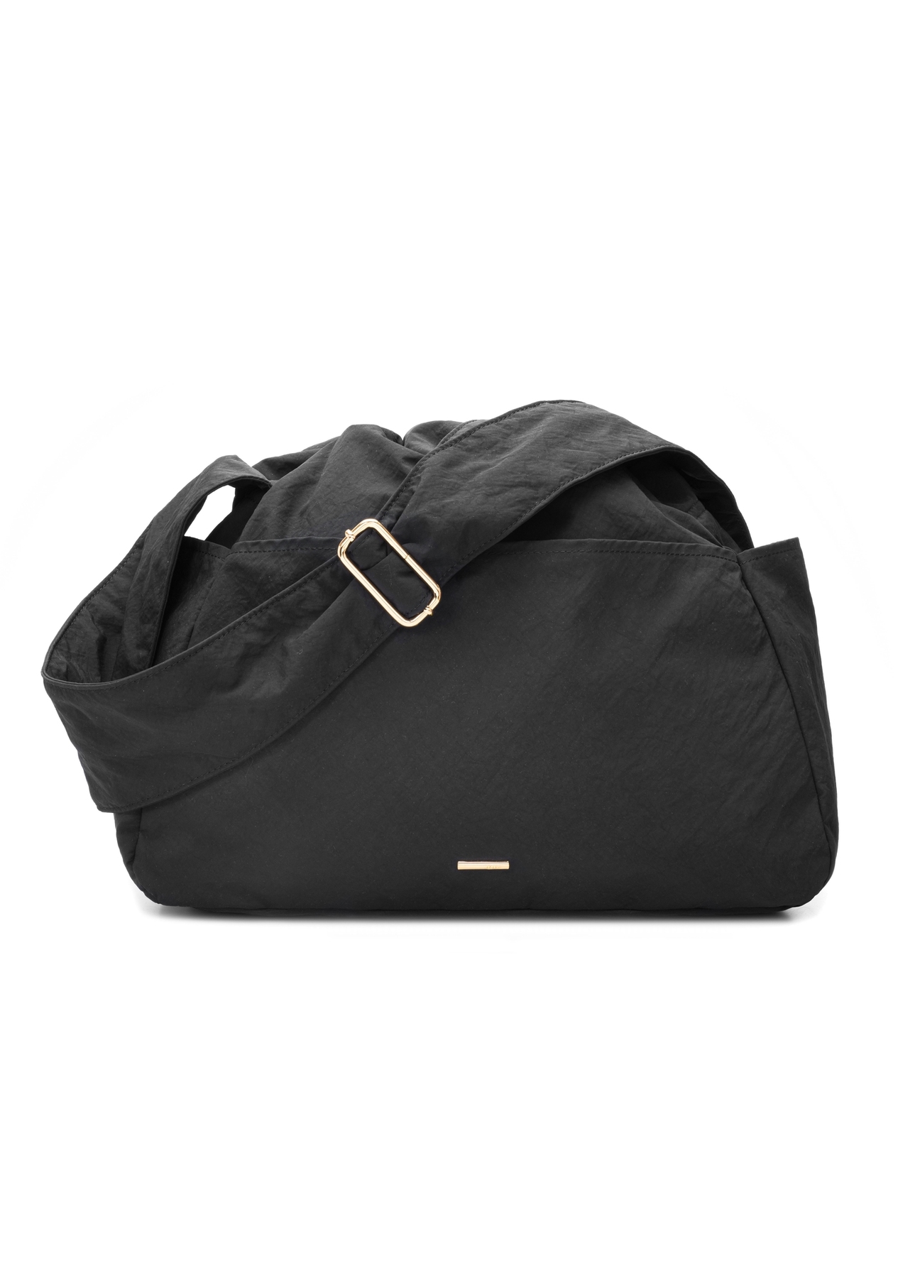 Čierna nylonová taška na vedro TOREN-0337-99(W26), pohľad spredu na bielom pozadí.