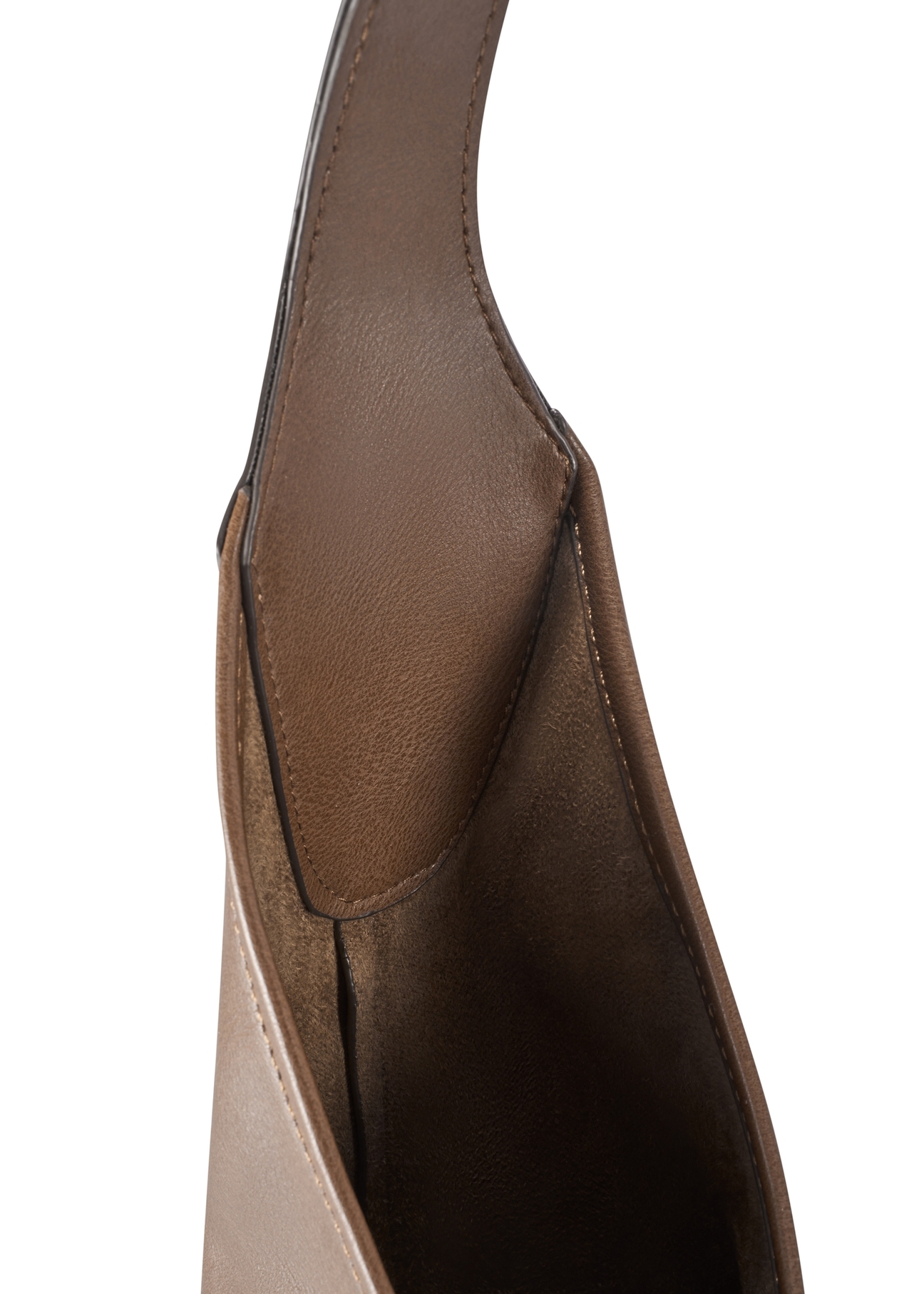 Svetlohnedá veľká dámska kabelka TOREC-1199-1K(W26), detailný záber na bielom pozadí.