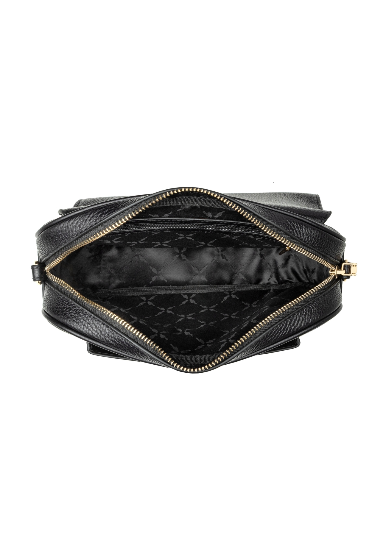 Dámska kožená kabelka cez rameno čiernej farby TORES-1274-9I(W26)